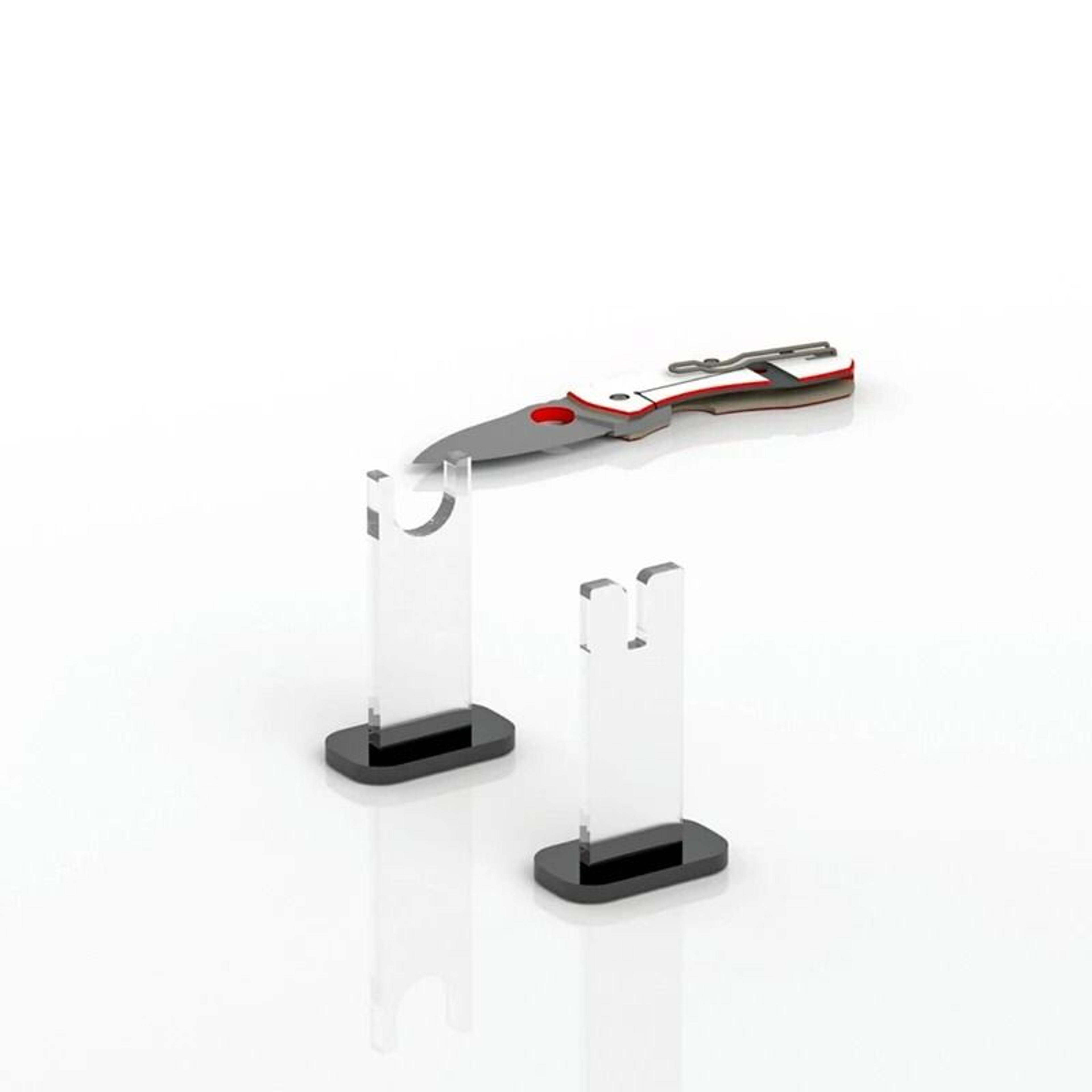Premium Acrylic Pocket Knife Display Stand 1