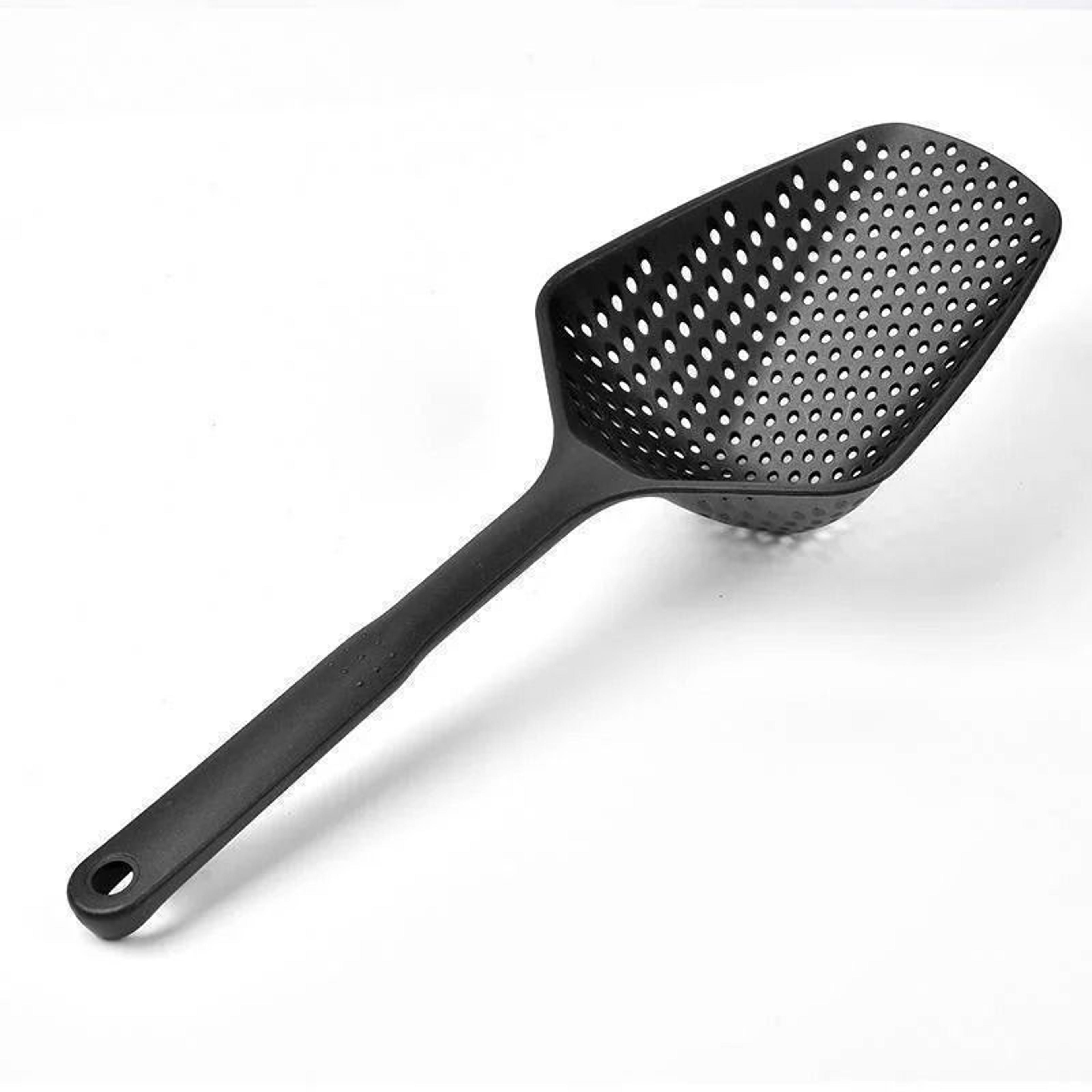 Durable Handheld Plastic Slotted Spoon And Pasta Strainer 6