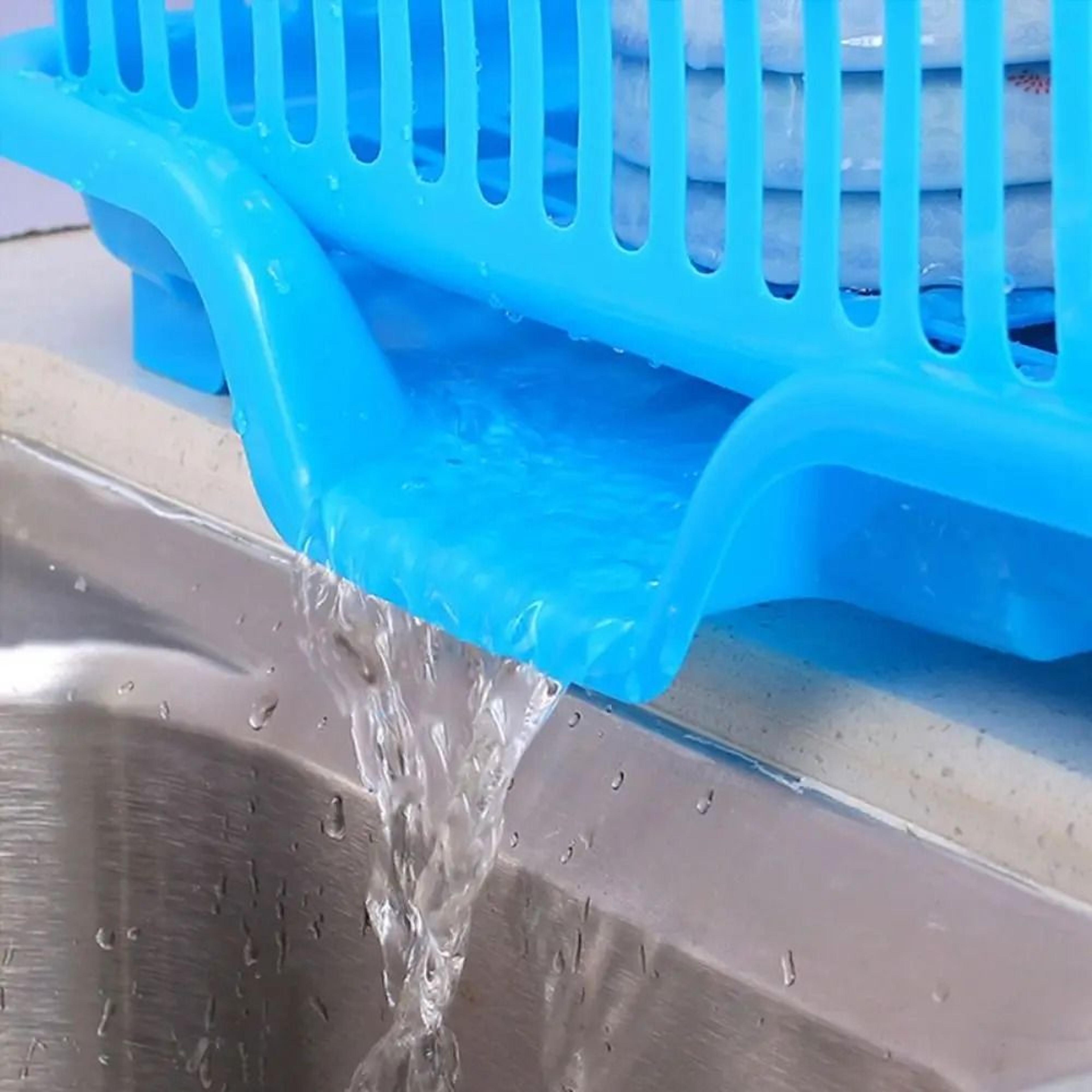 Countertop Dish Drying Rack With Integrated Drain Board 4