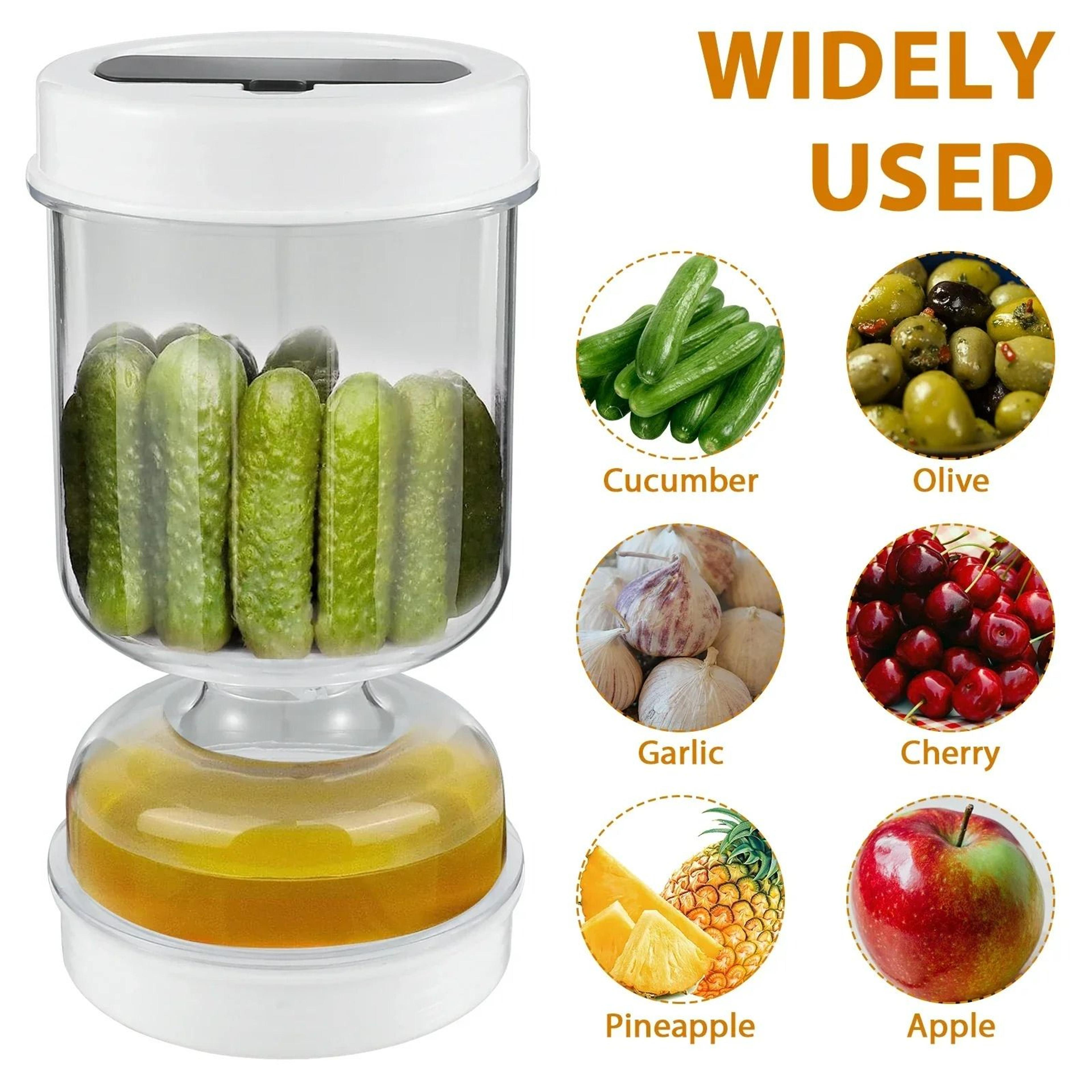 Leakproof Hourglass Pickle And Olive Jar With BuiltIn Fork 5