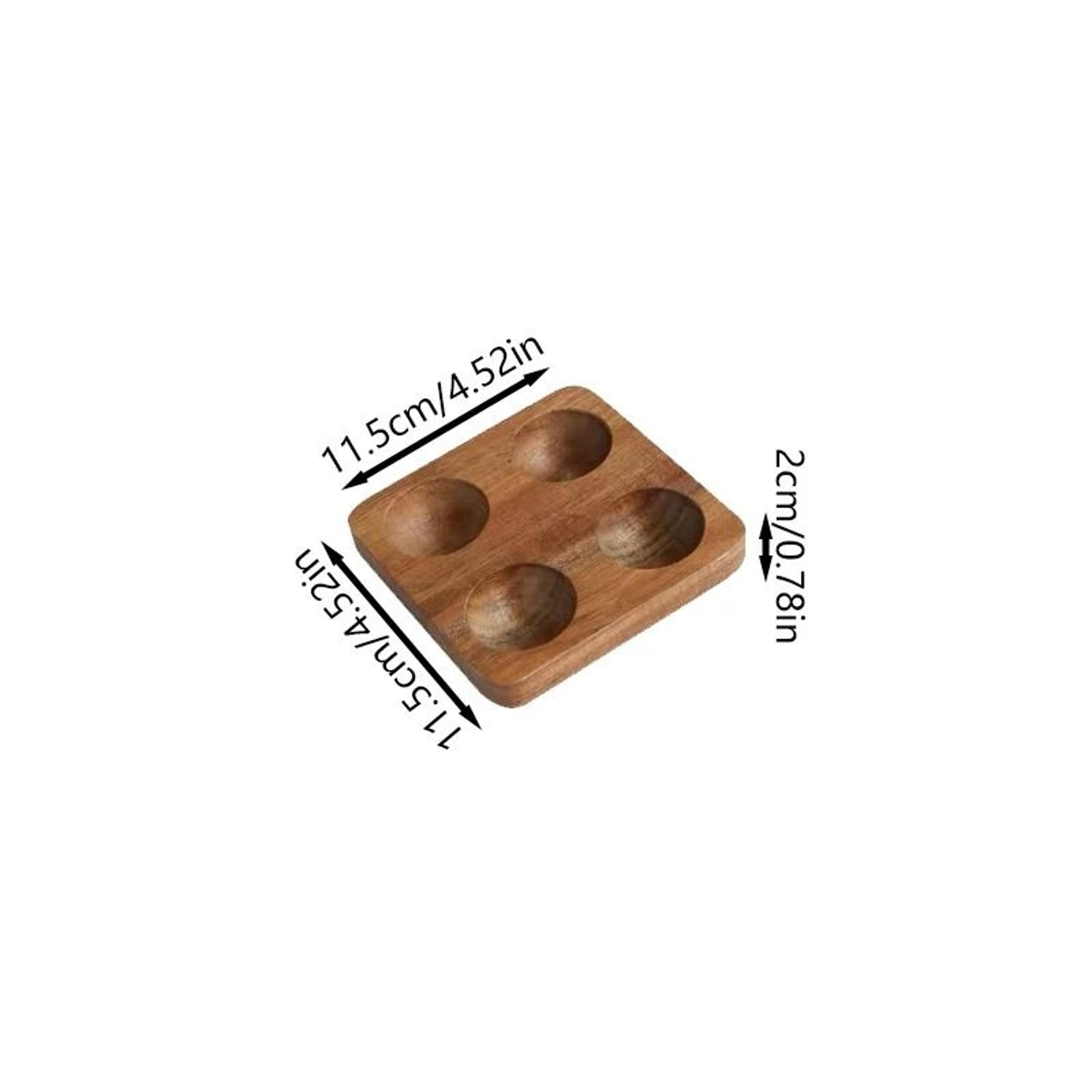 Premium MultiCompartment Acacia Wood Egg Holder 8