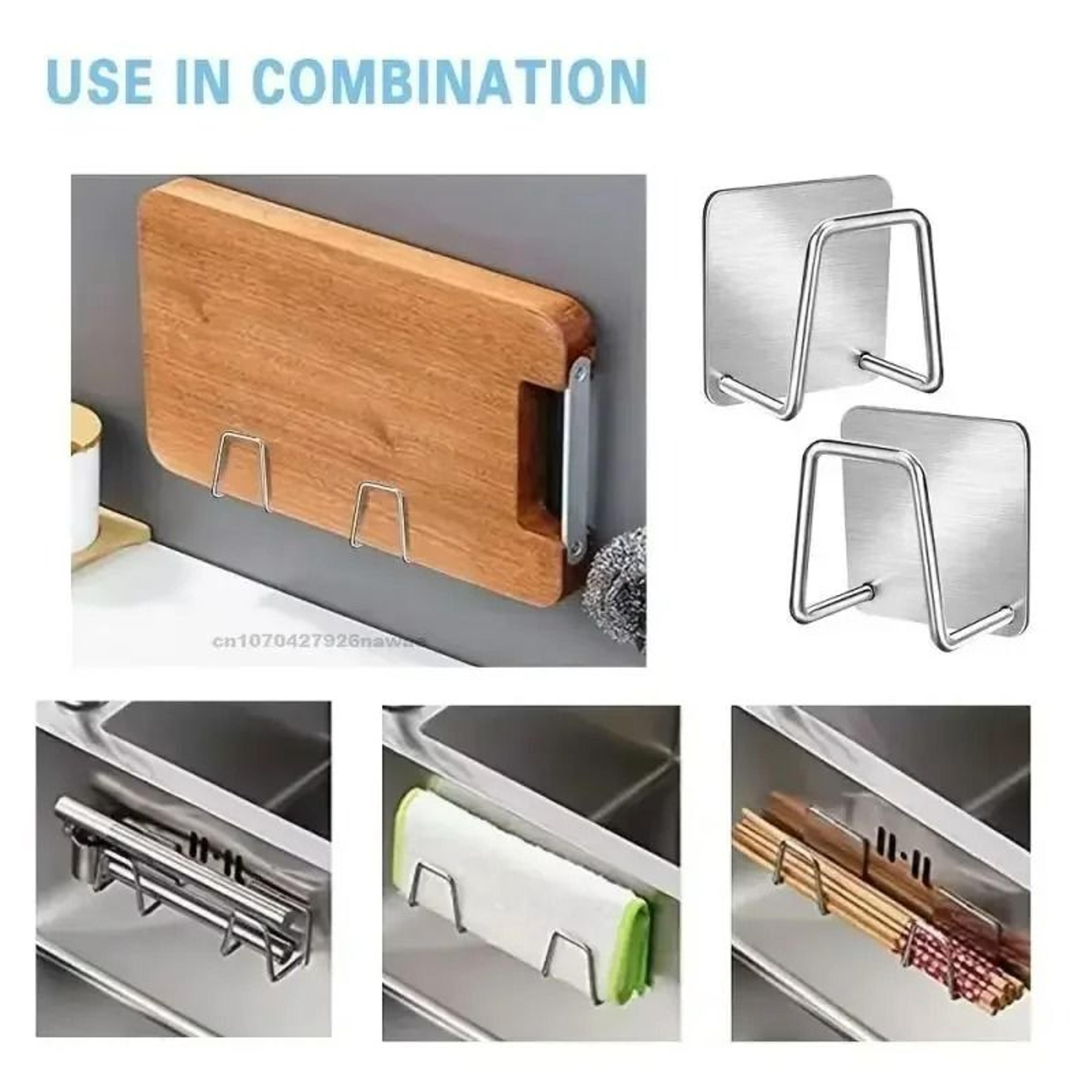Stainless Steel Kitchen Sink Sponge Rack And Drain Storage Holder 0