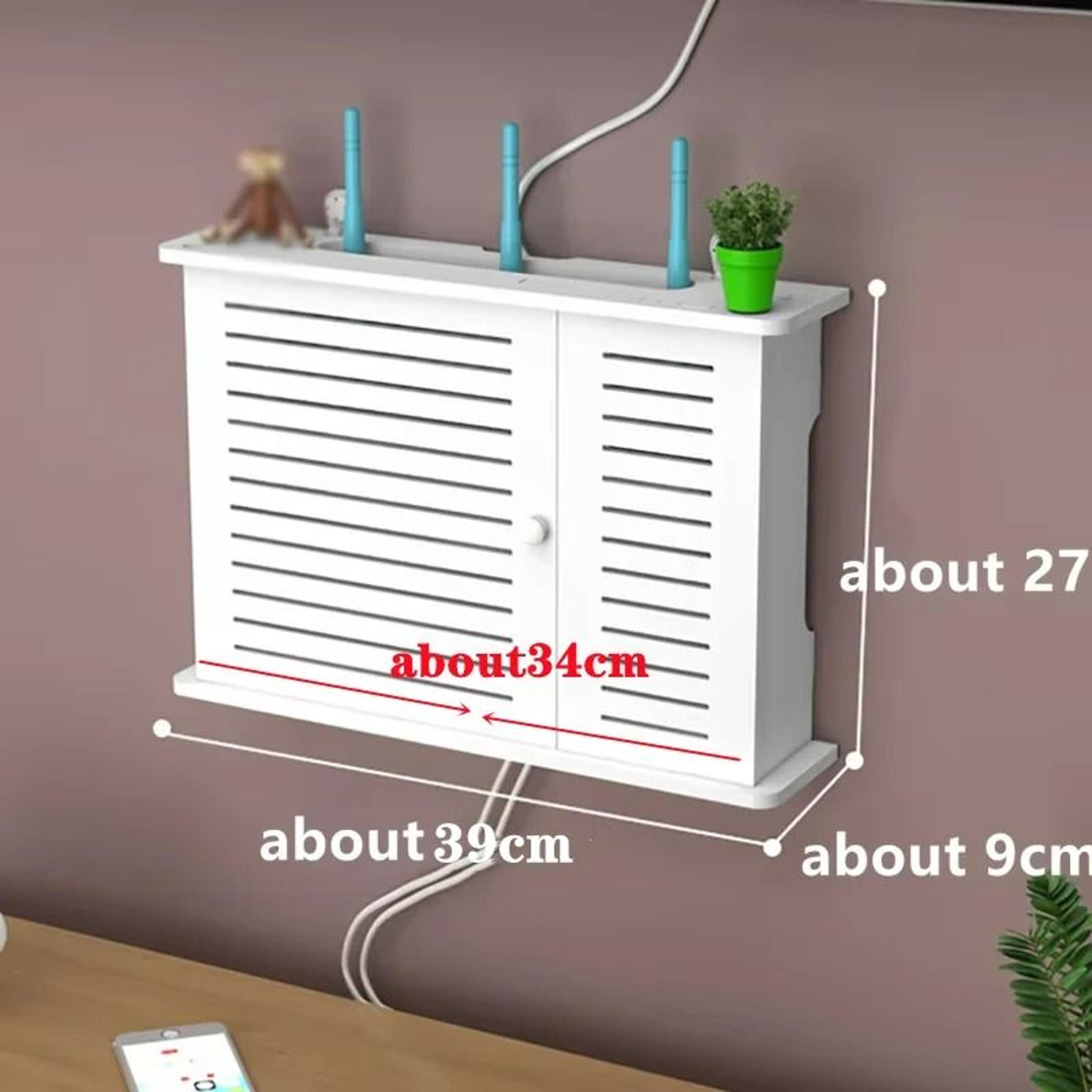 wireless wi-fi router wall-hanging storage box and cable organizer