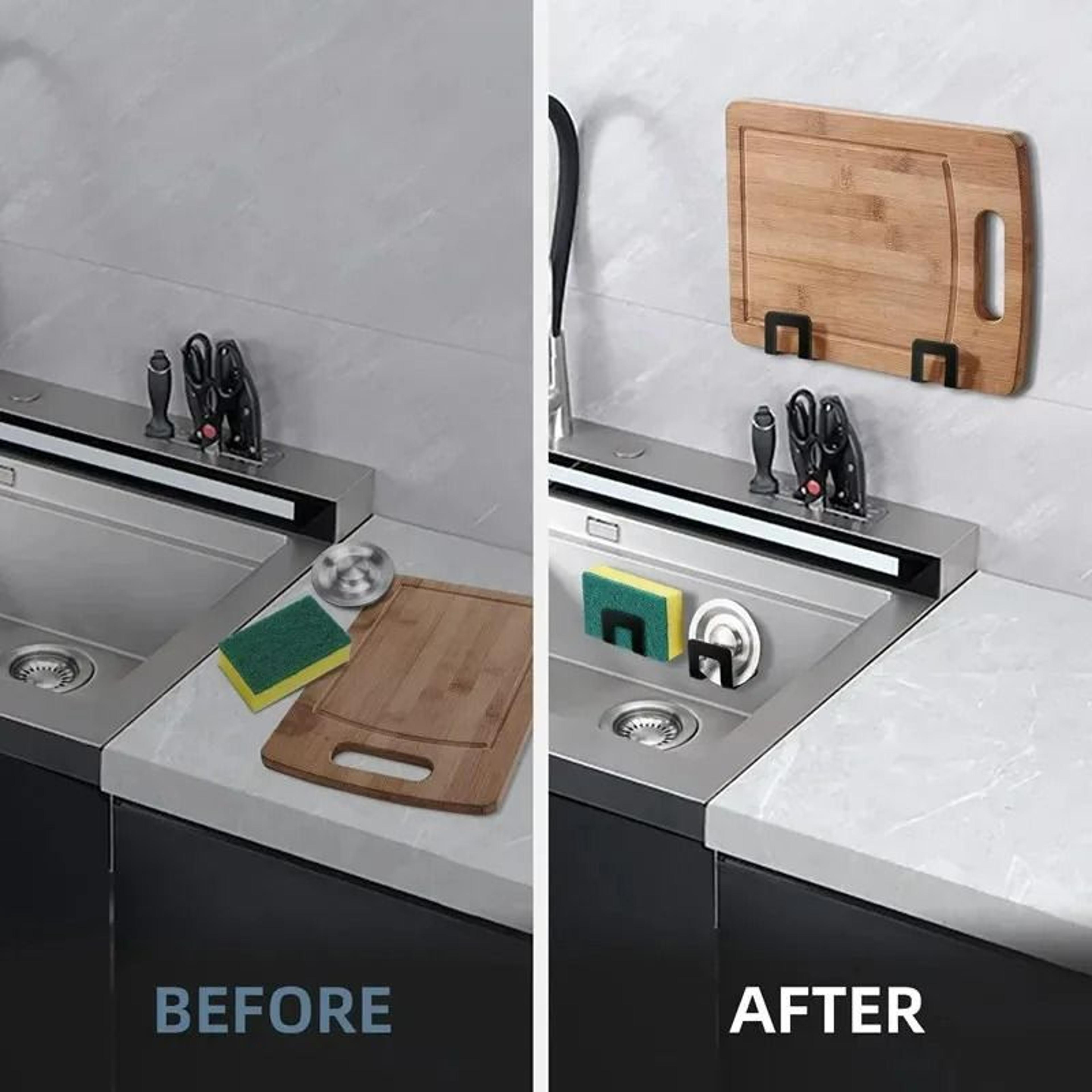 2Pack Stainless Steel Sink Sponge Drain Rack 3
