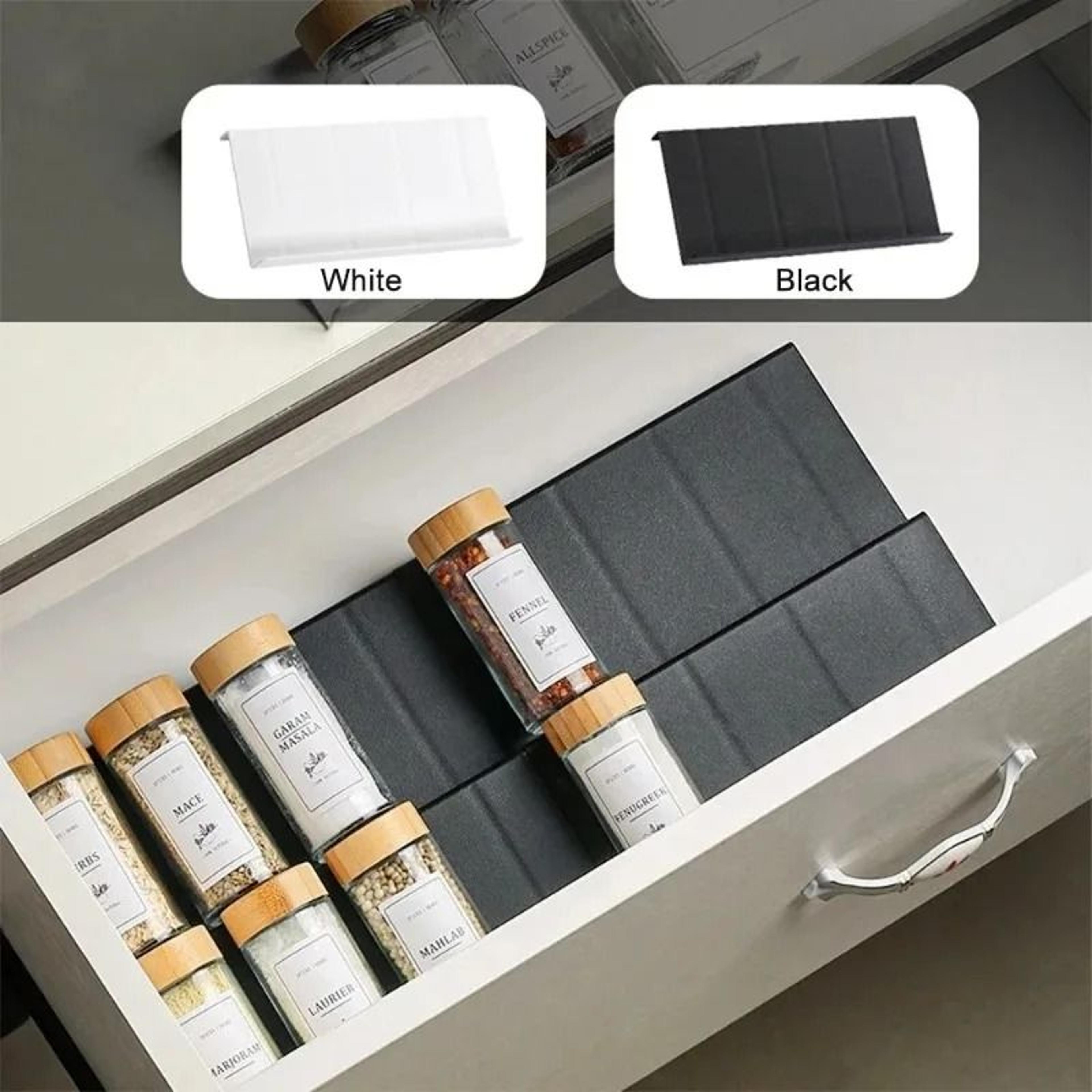 4Layer Adjustable Kitchen Spice Drawer Organizer And Seasoning Bottle Rack 2