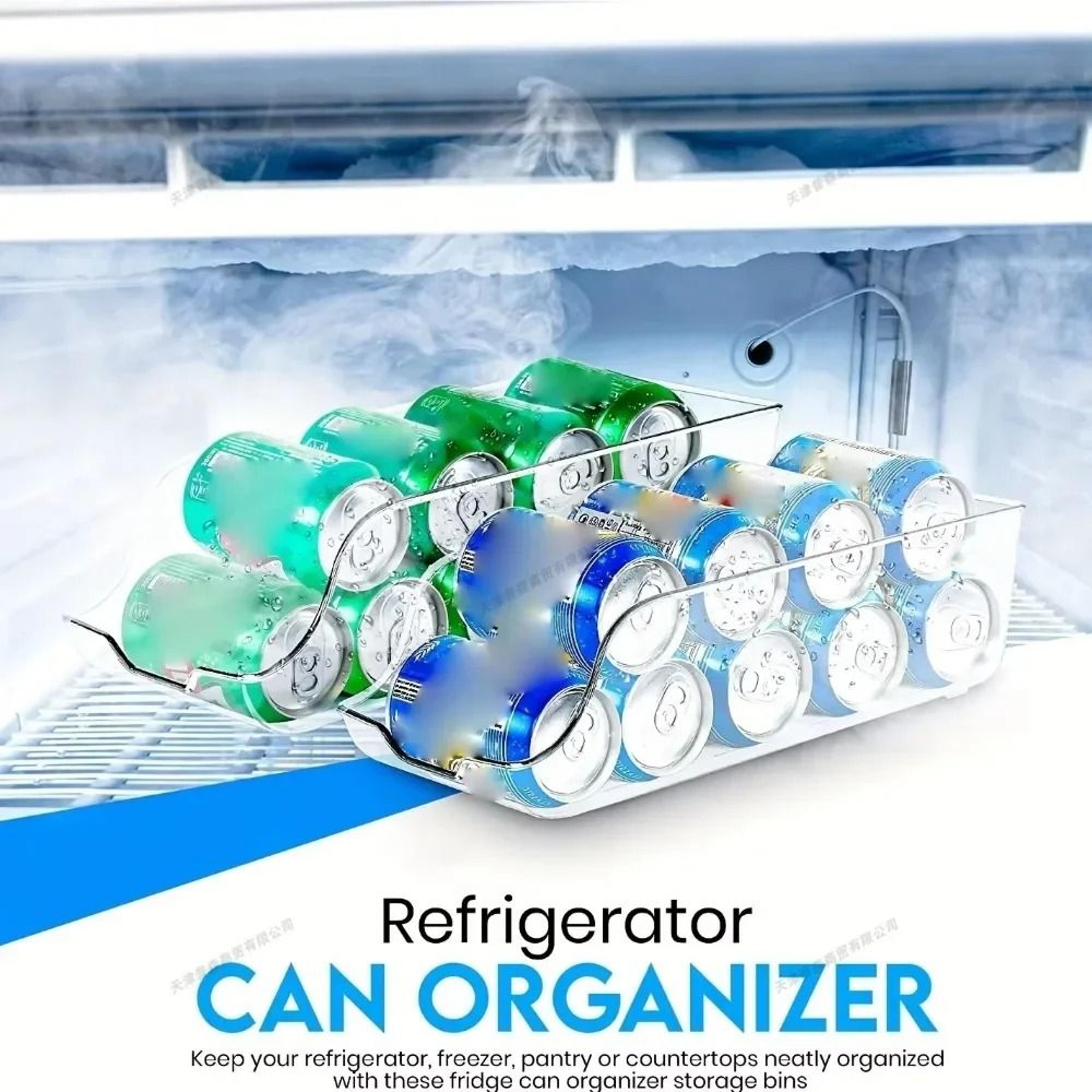 Rolling Soda Can Refrigerator Storage Dispenser And Freezer Organizer 2
