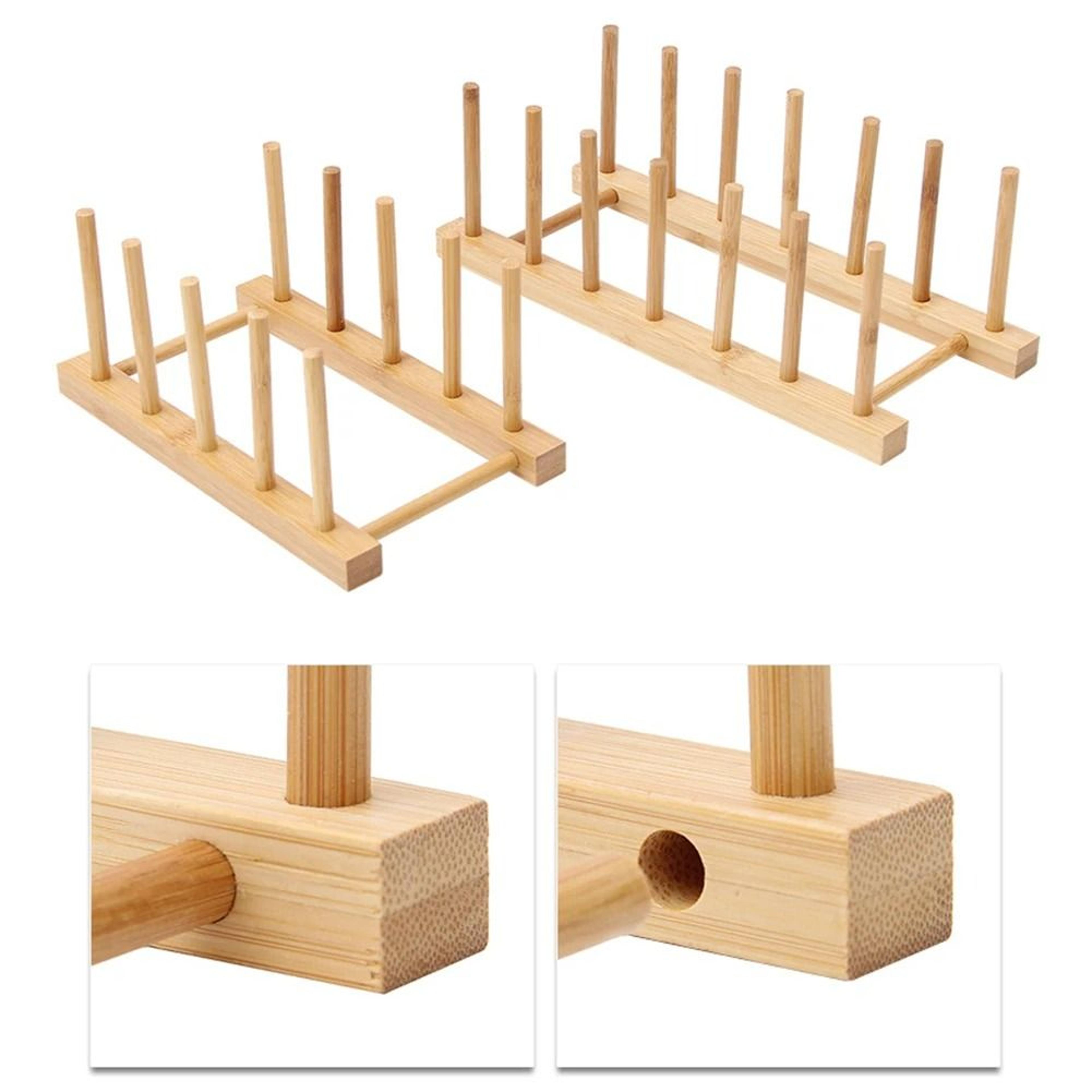 MultiFunctional Wooden Dish Drain Rack And Display Stand 3