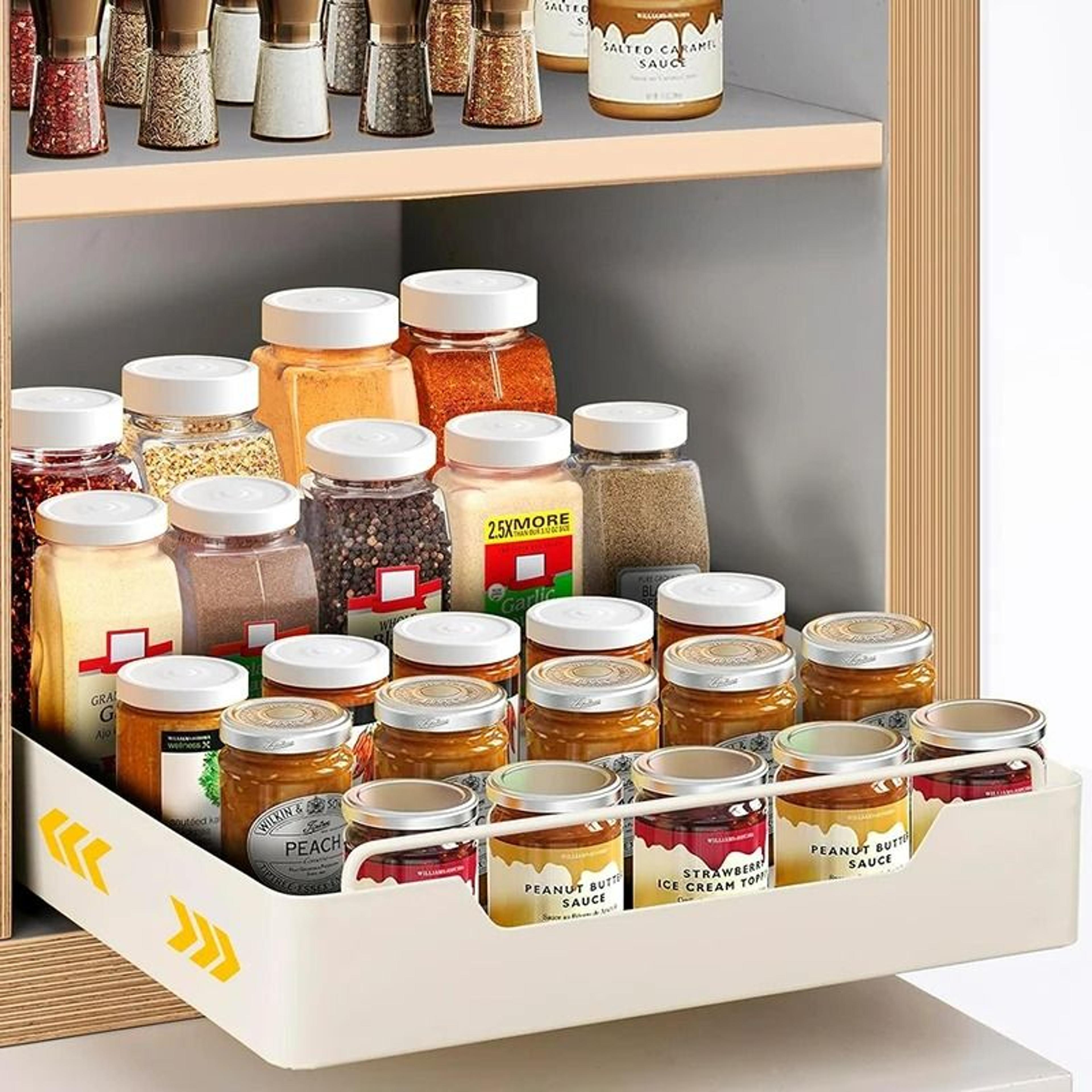 Pull Out Cabinet Organizer With Sliding Drawer Rail 2