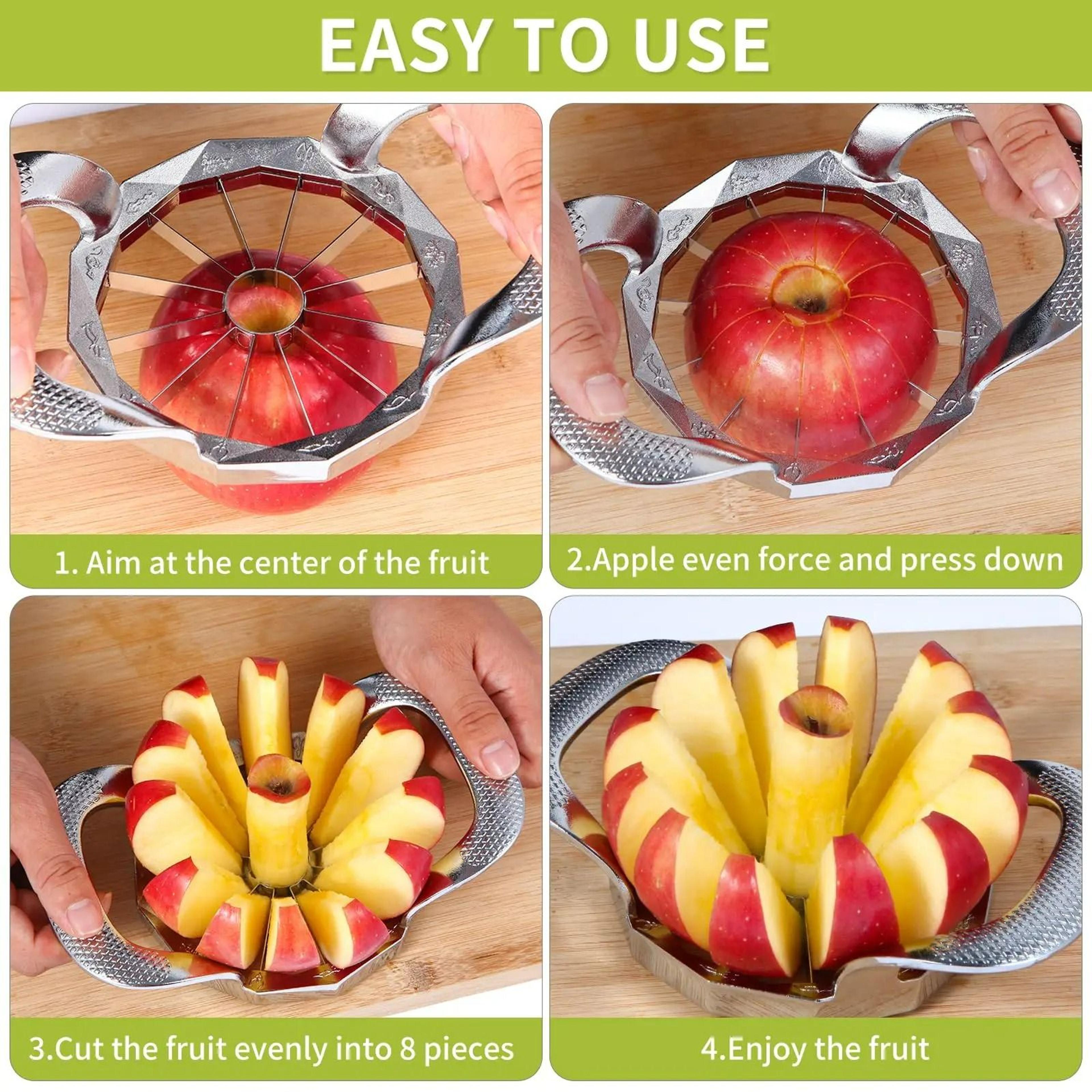 12Blade Extra Large Apple Corer And HeavyDuty Stainless Steel Slicer Divider 3