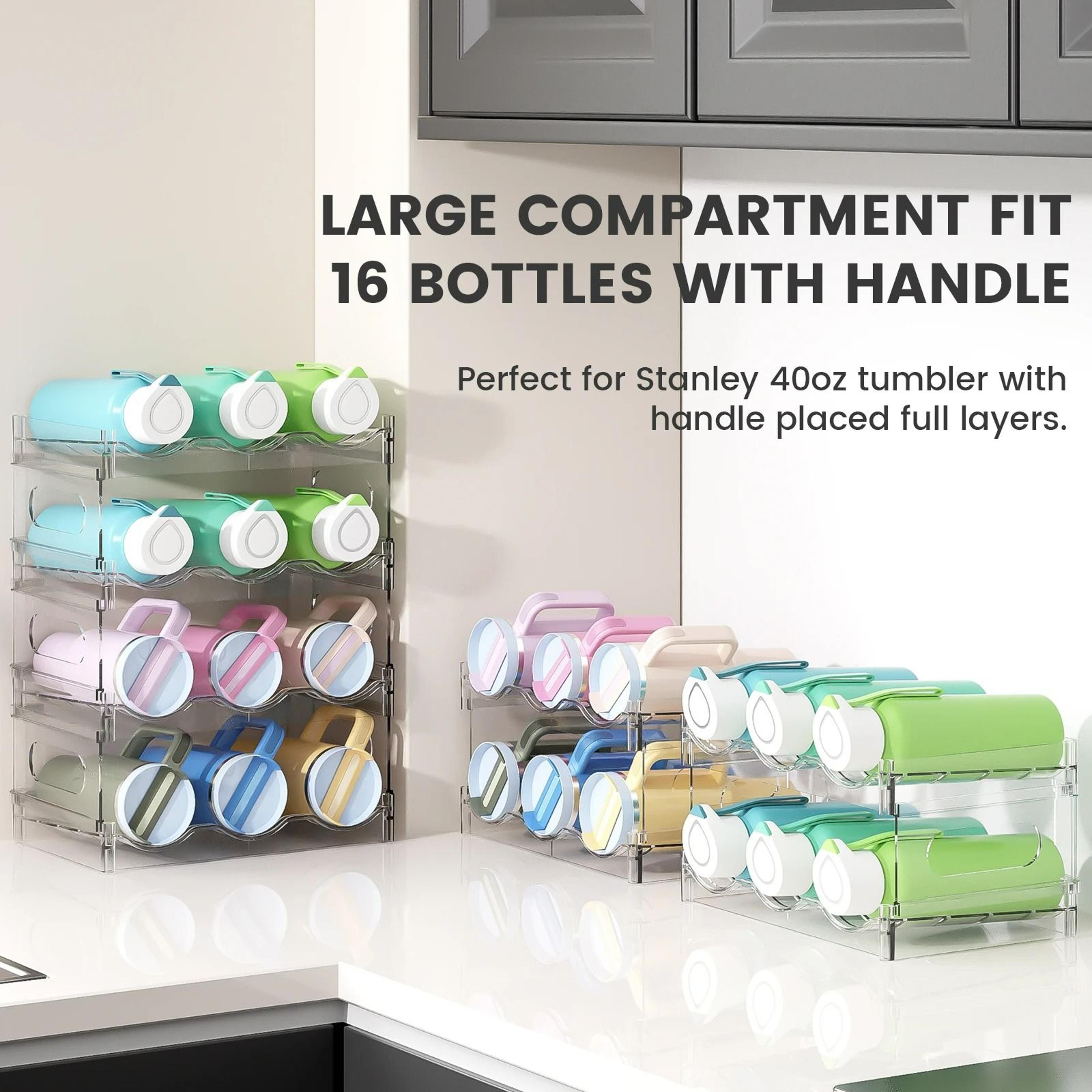 Stackable Clear Water Bottle  Wine Storage Rack 0
