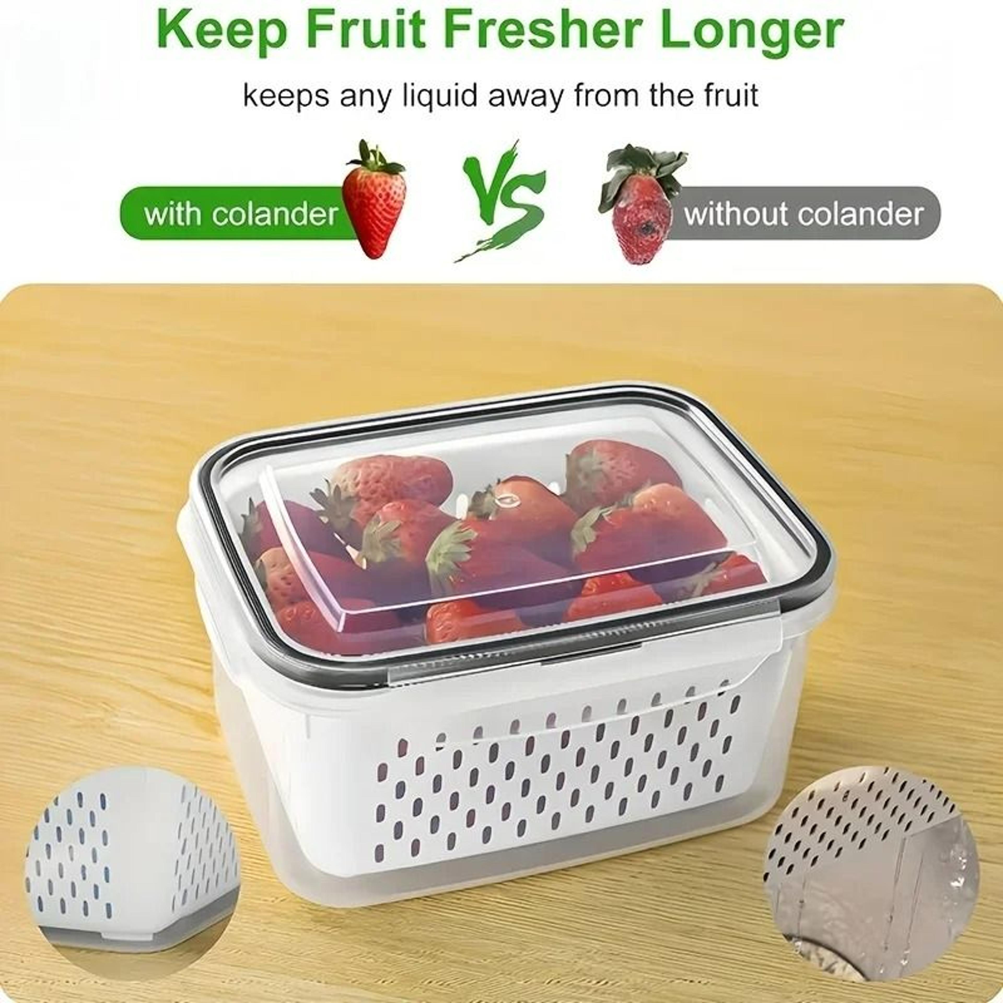 9Piece Fresh Produce Storage Container Set With Removable Colanders 4