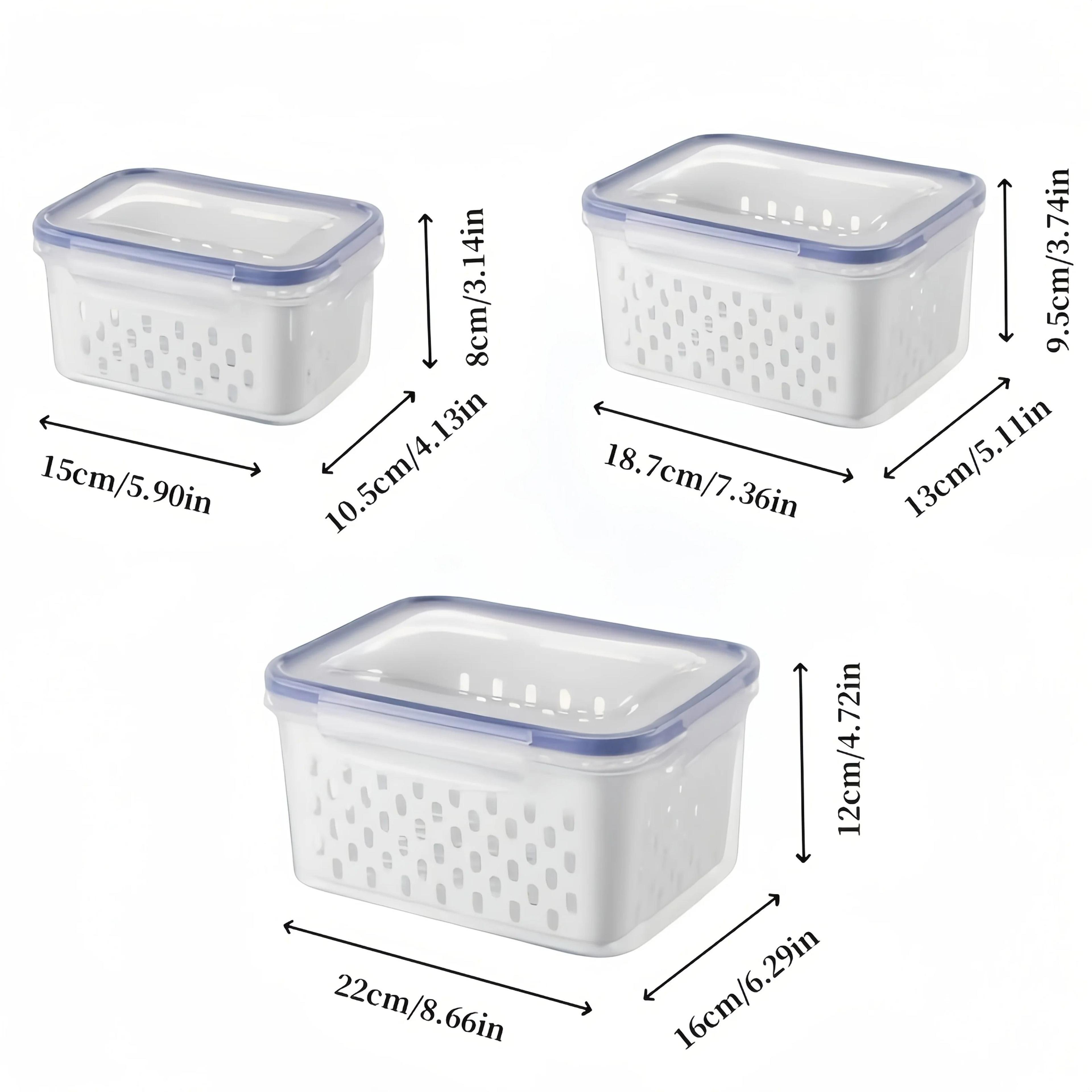 9Piece Fresh Produce Storage Container Set With Removable Colanders 5