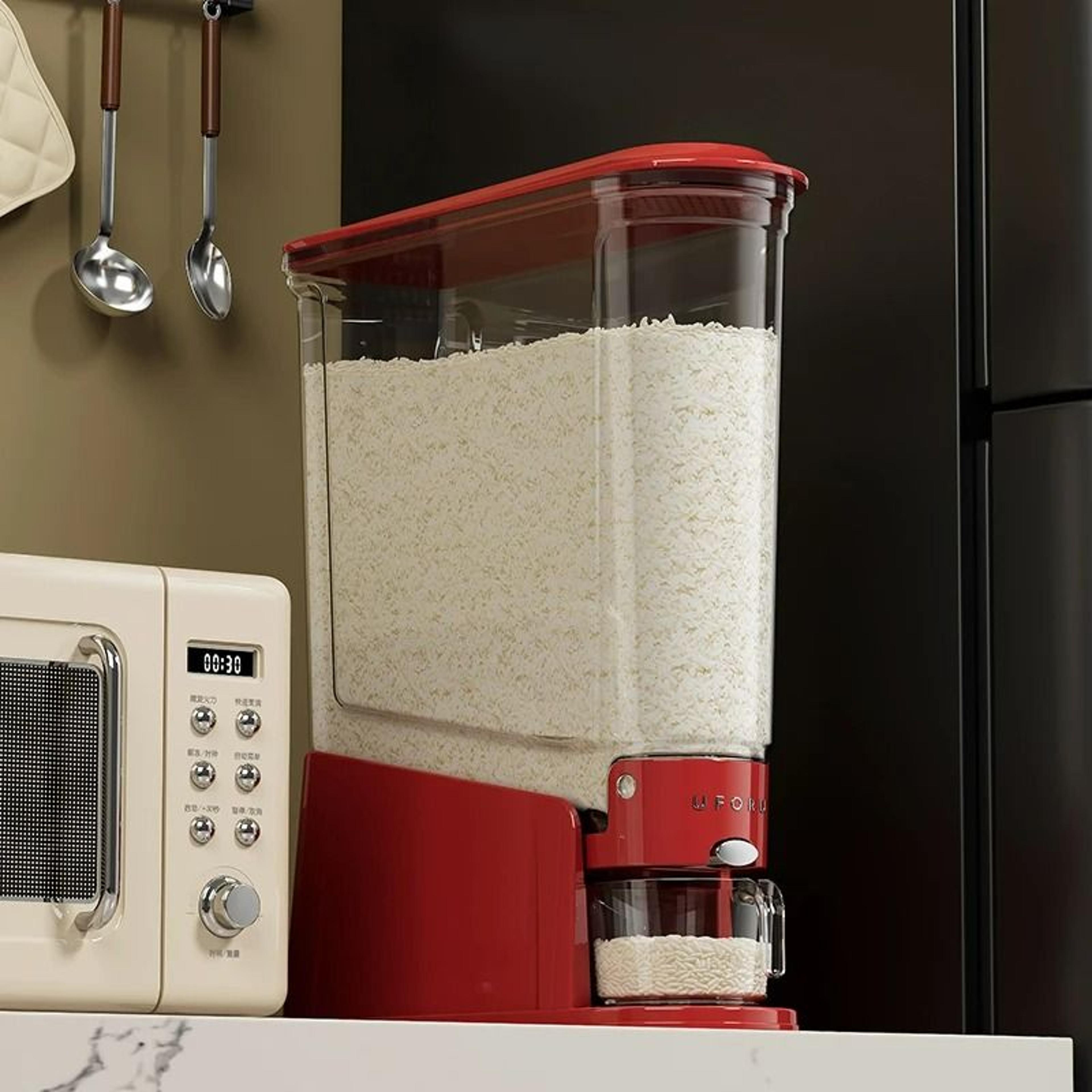 Sealed Push Button Rice Dispenser And Moisture Proof Food Storage Container 5