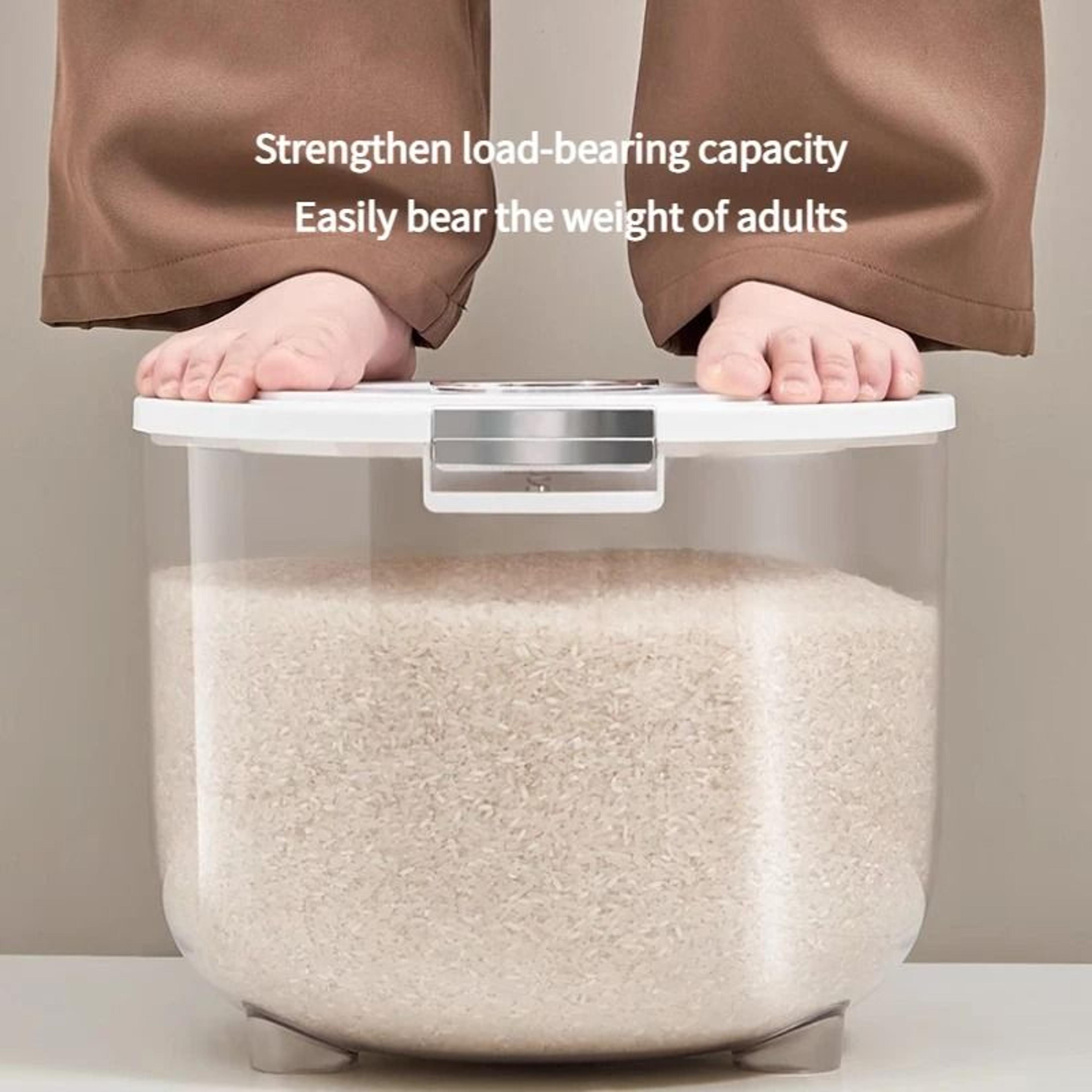Elite Sealed Push Button Rice Dispenser And Moisture Proof Food Storage Container 6