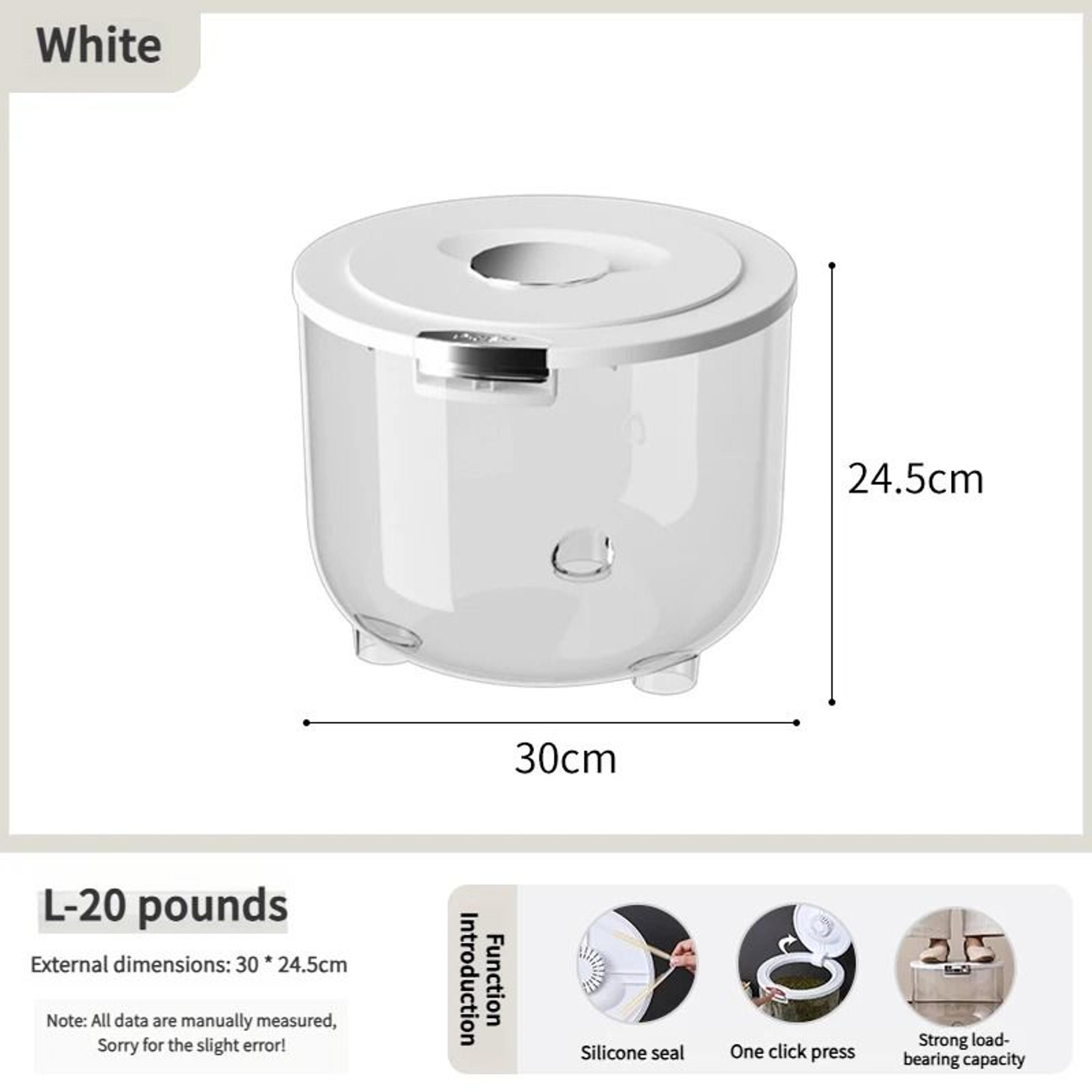 Elite Sealed Push Button Rice Dispenser And Moisture Proof Food Storage Container 7