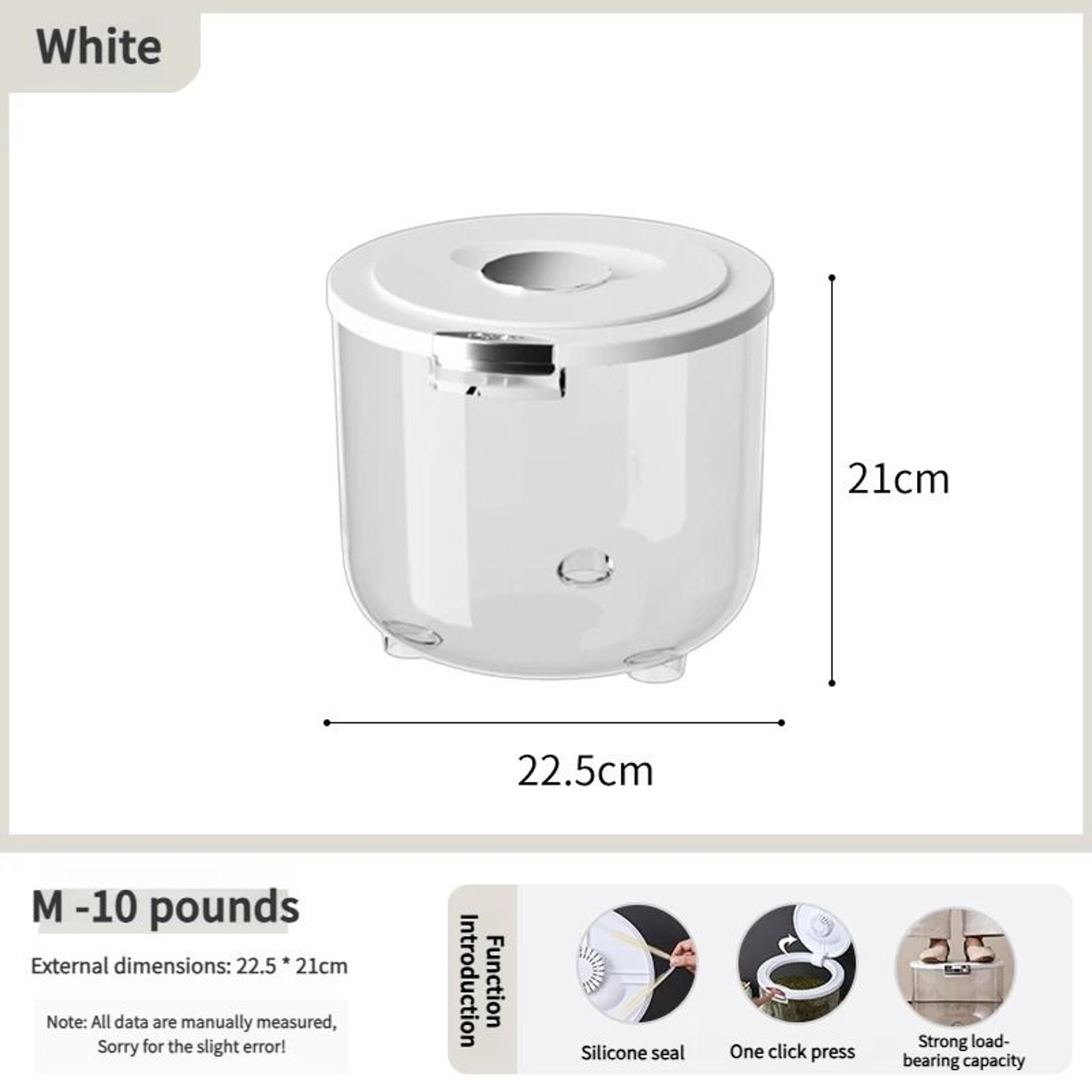 Elite Sealed Push Button Rice Dispenser And Moisture Proof Food Storage Container 8