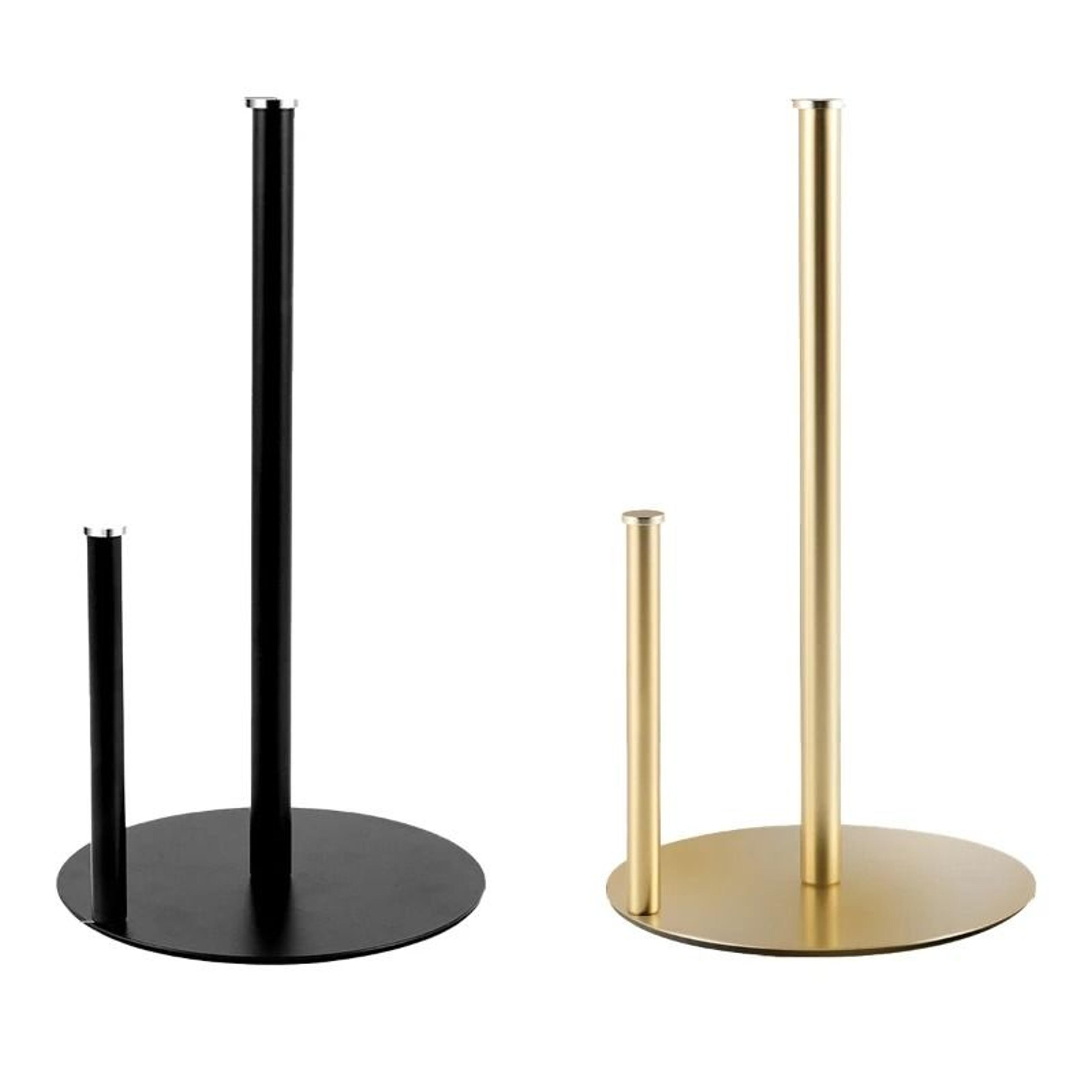 premium matte black stainless steel paper towel holder with weighted base