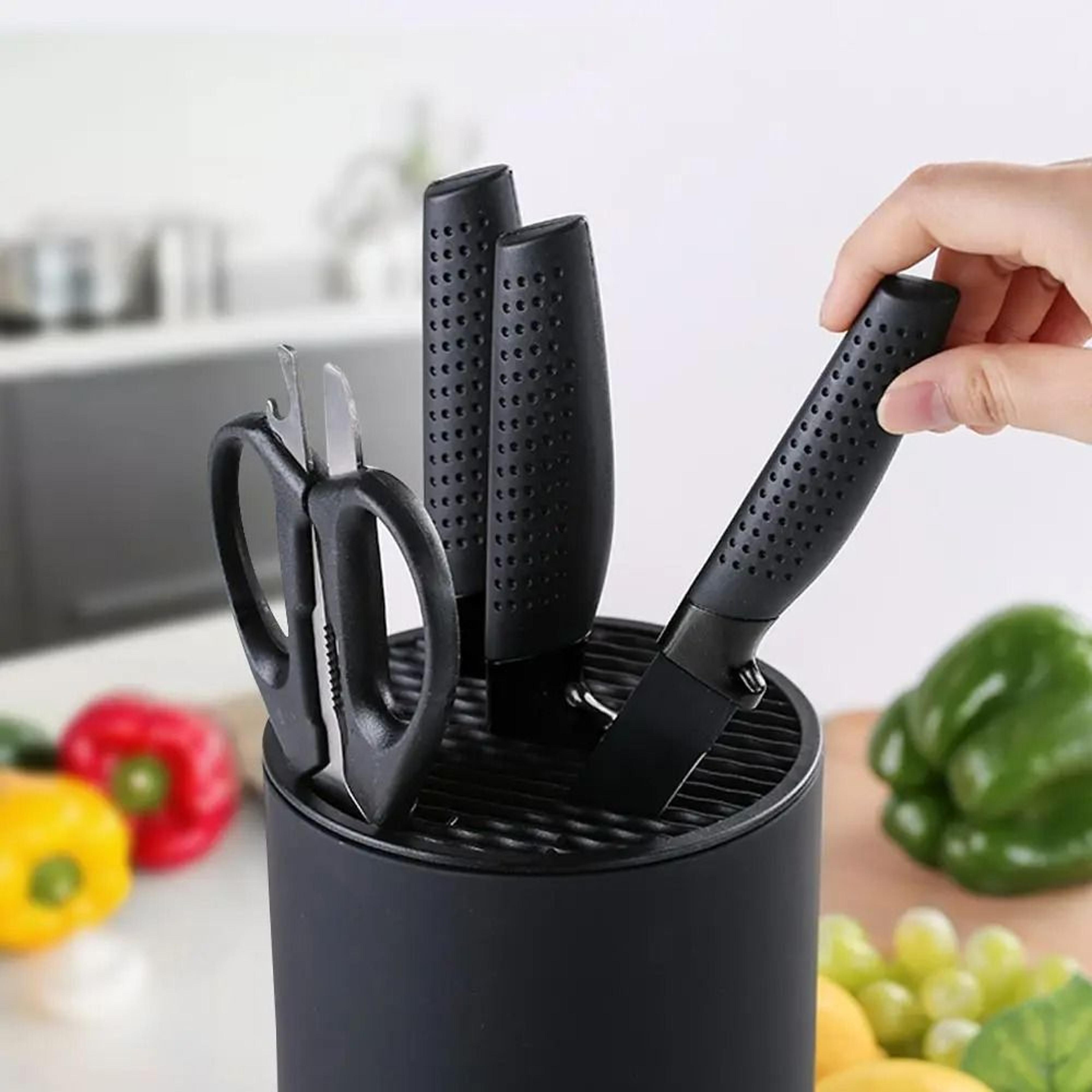 Universal Drainable Kitchen Knife Holder And Chef Knife Stand Bucket 4