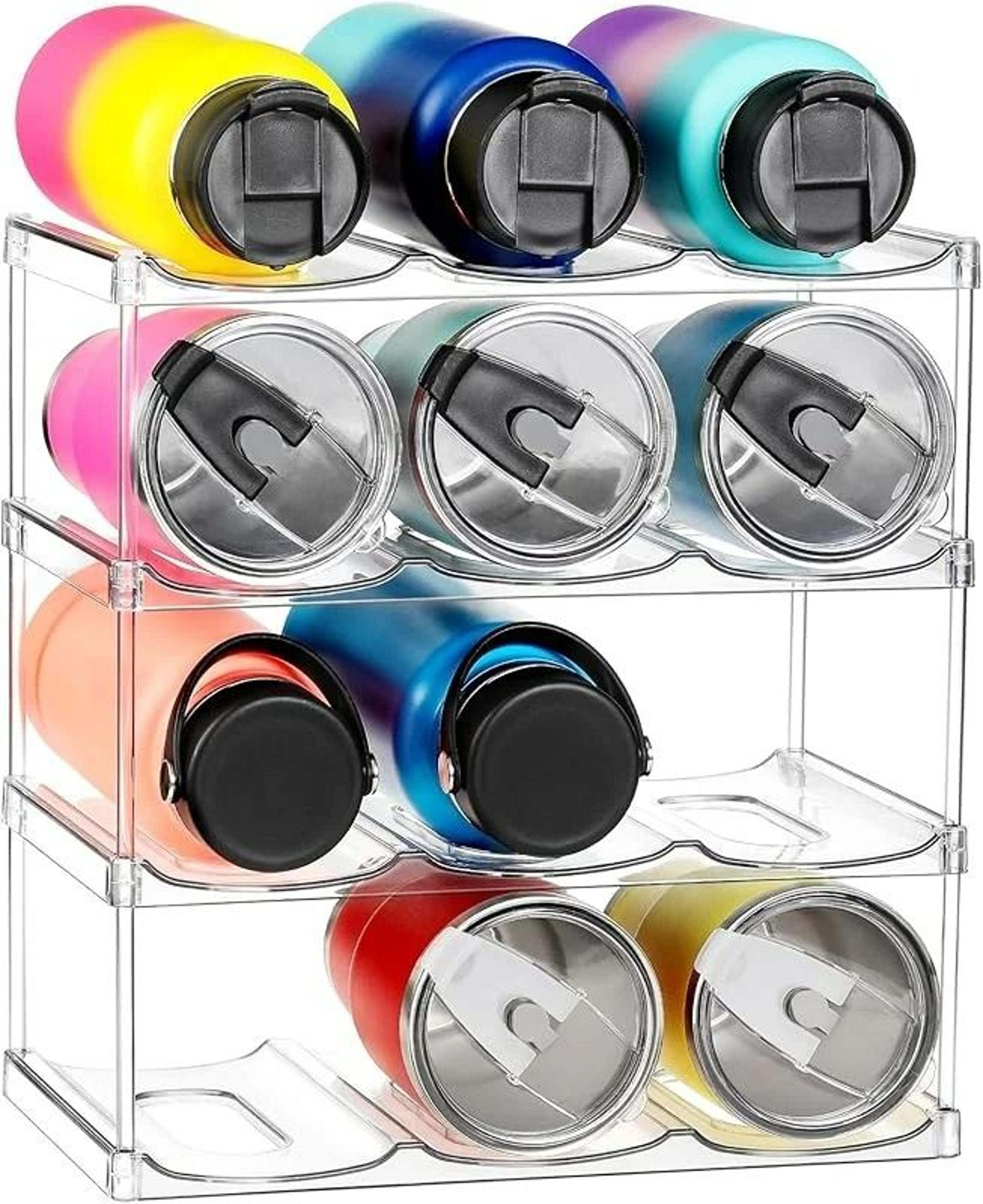 Stackable Large Capacity Water Bottle Storage Rack And Modular Tumbler Organizer 7