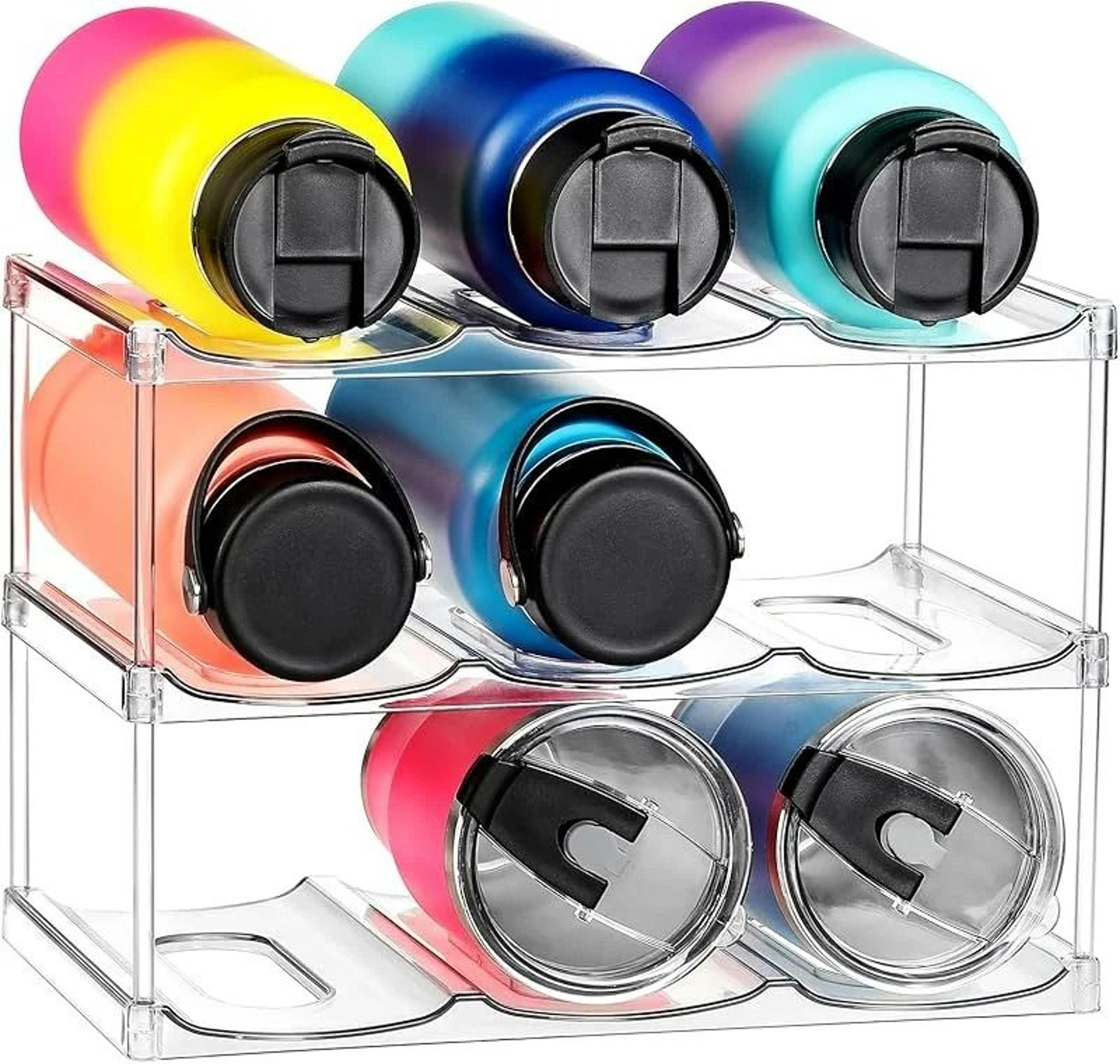 Stackable Large Capacity Water Bottle Storage Rack And Modular Tumbler Organizer 8
