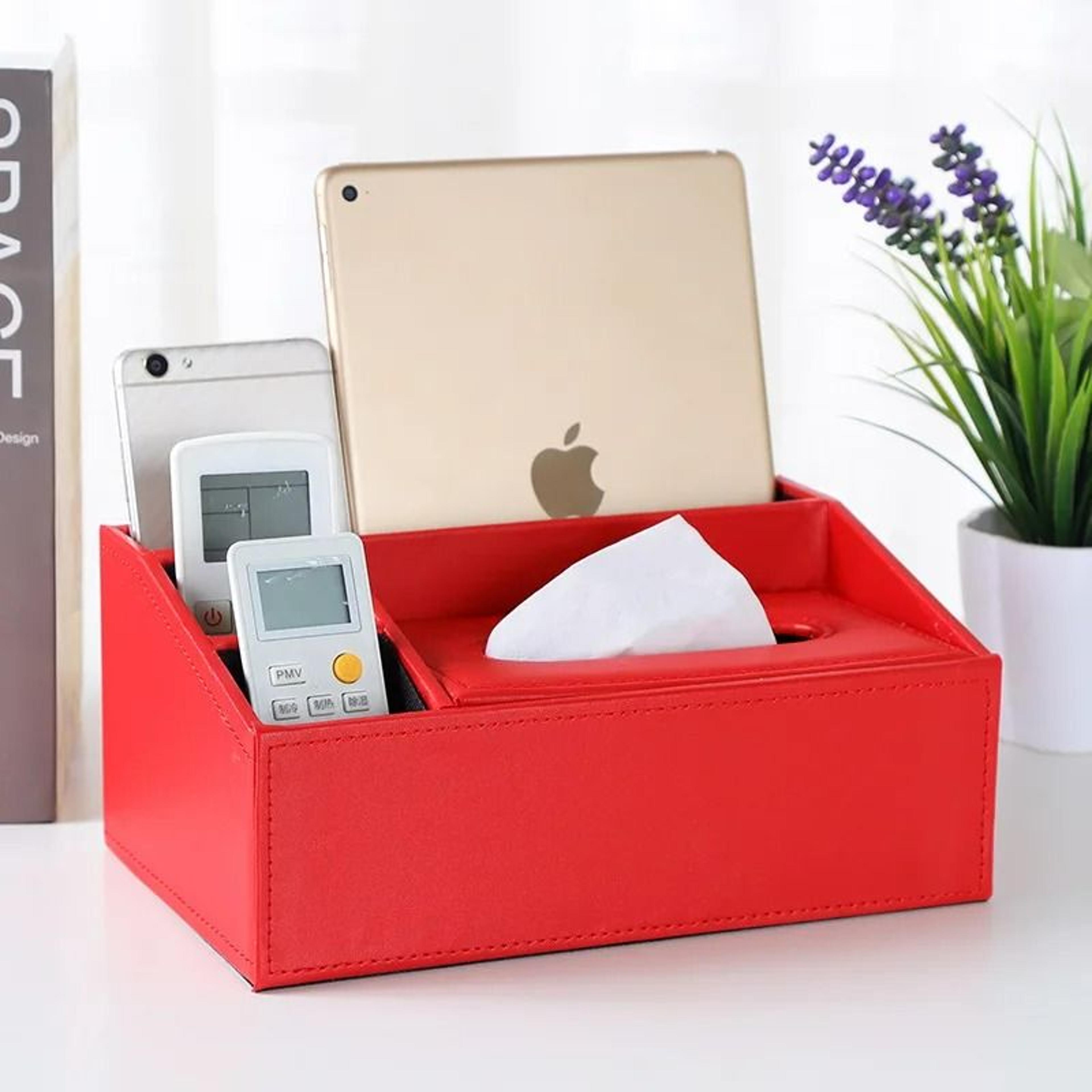 Multifunctional Tissue Box With BuiltIn Stationery And Remote Control Organizer 16