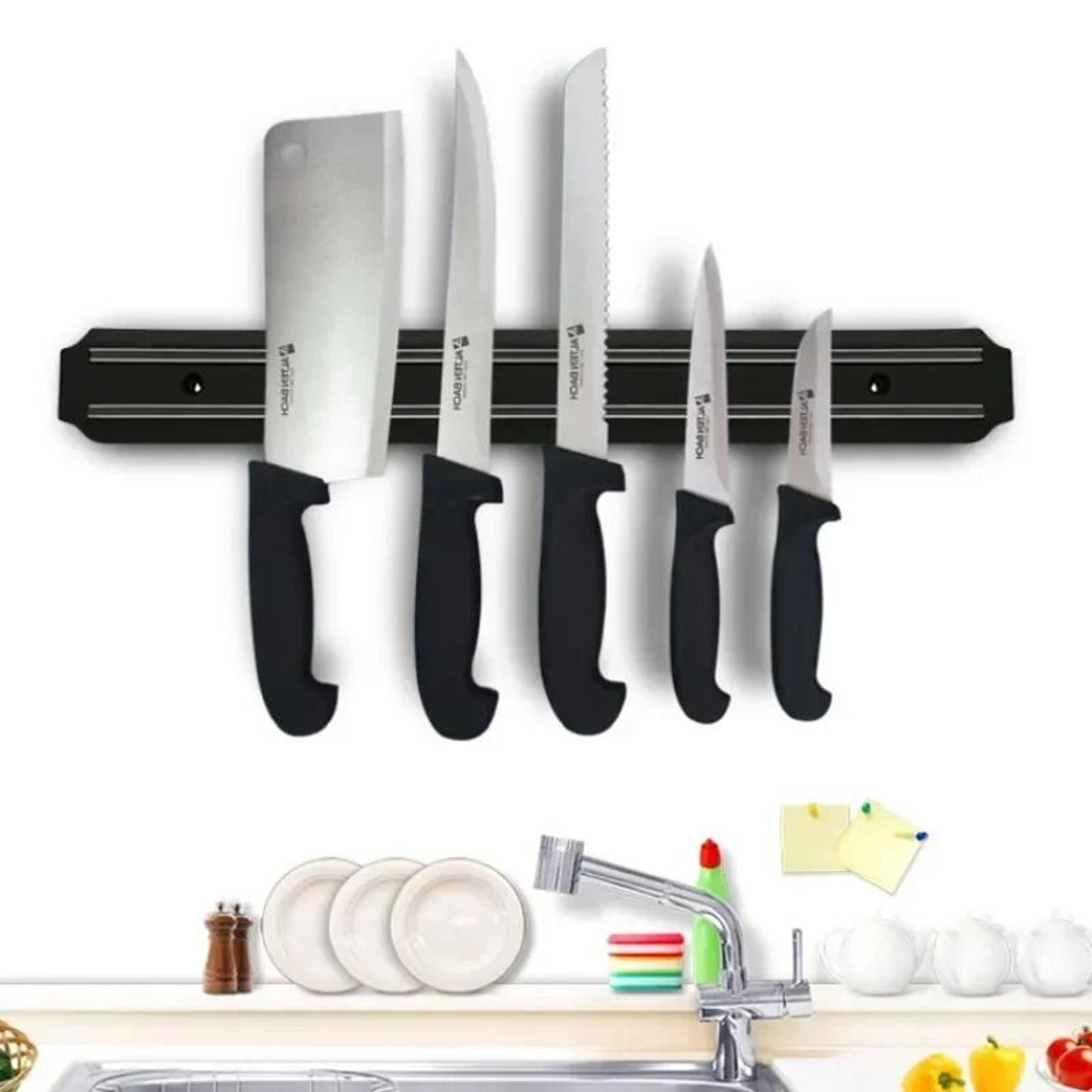 powerful magnetic knife holder and heavy-duty wall-mounted kitchen utensil rack
