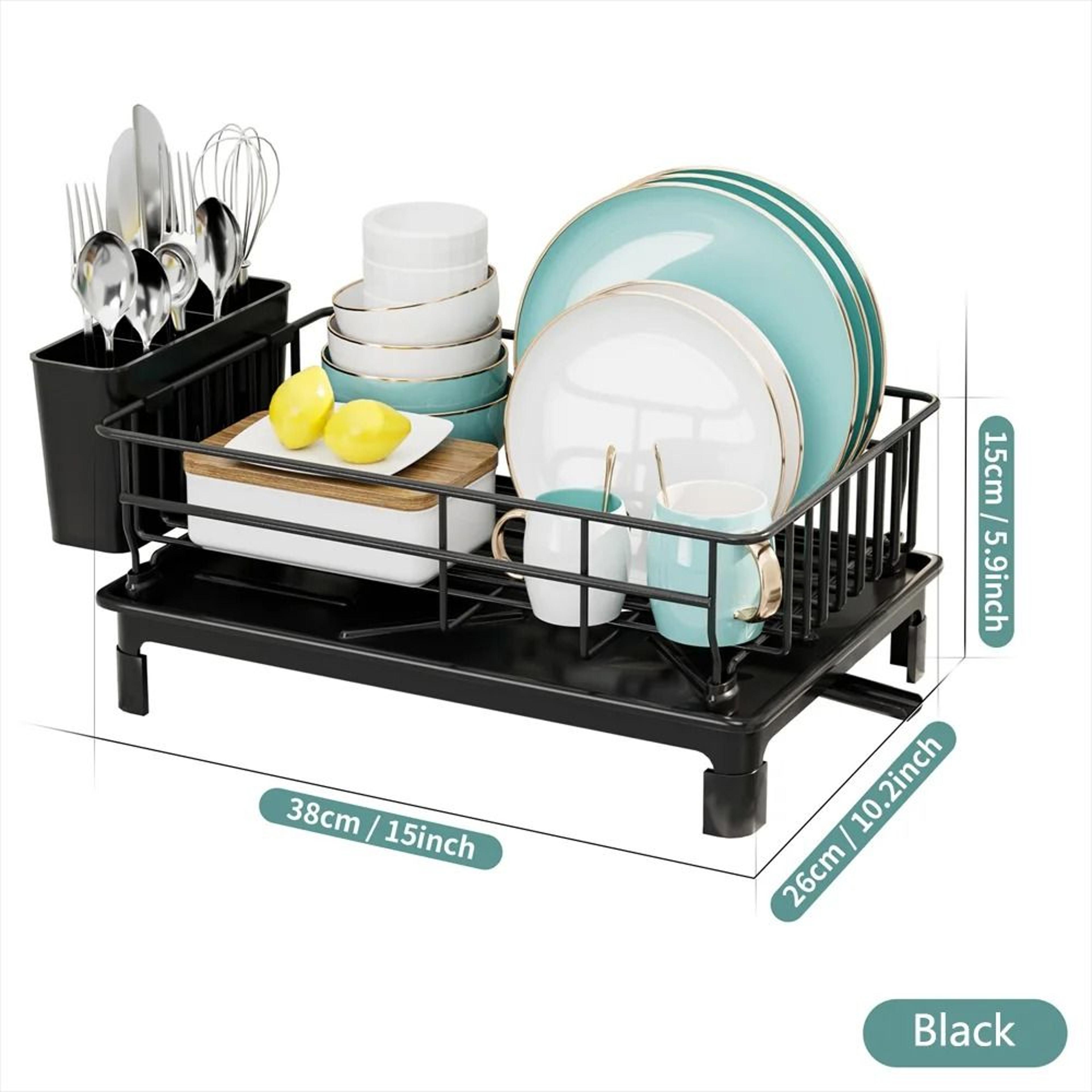 MultiFunctional Kitchen Countertop Dish Rack And Stackable Cabinet Plate Organizer 8