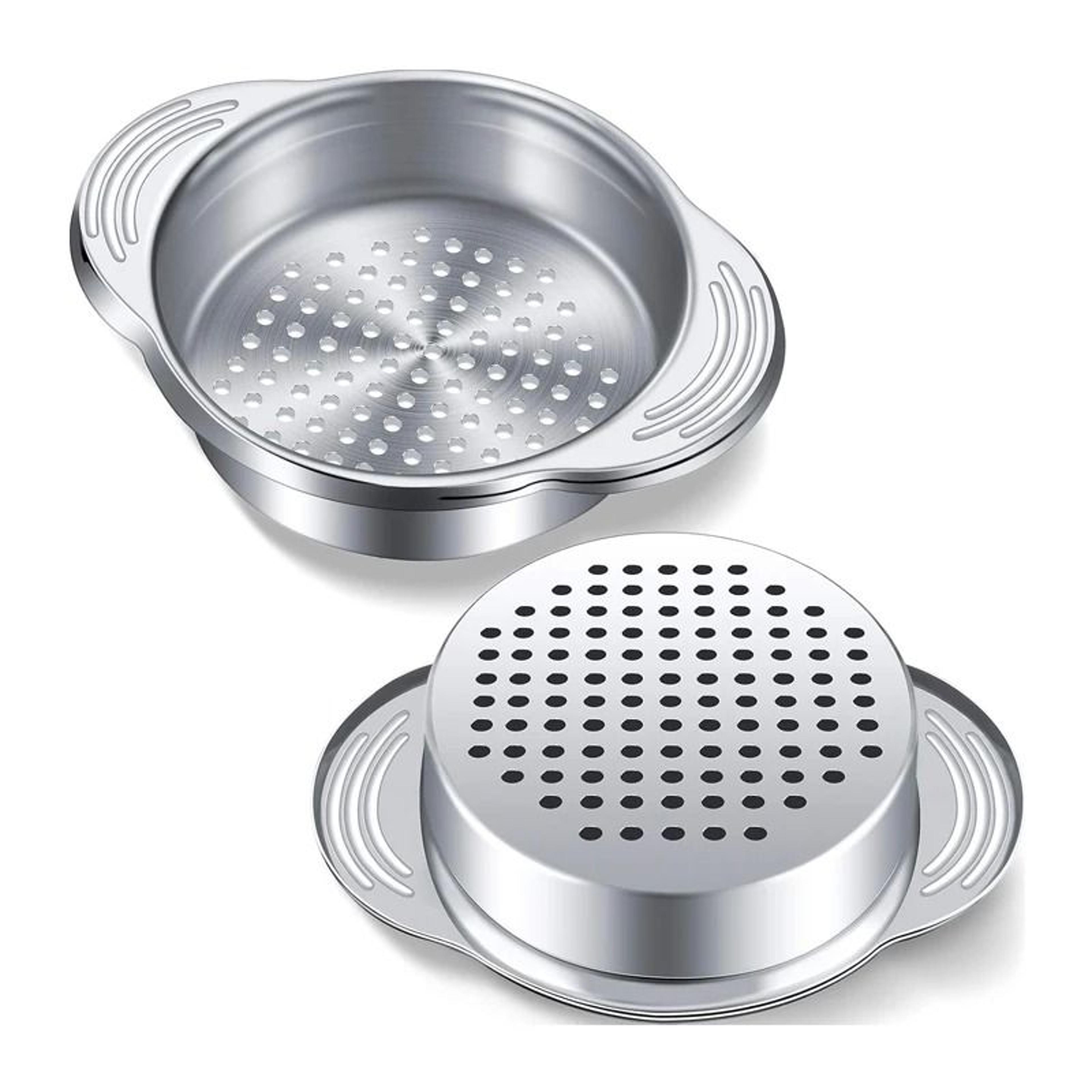 stainless steel tuna can strainer and heavy-duty handheld food canning colander