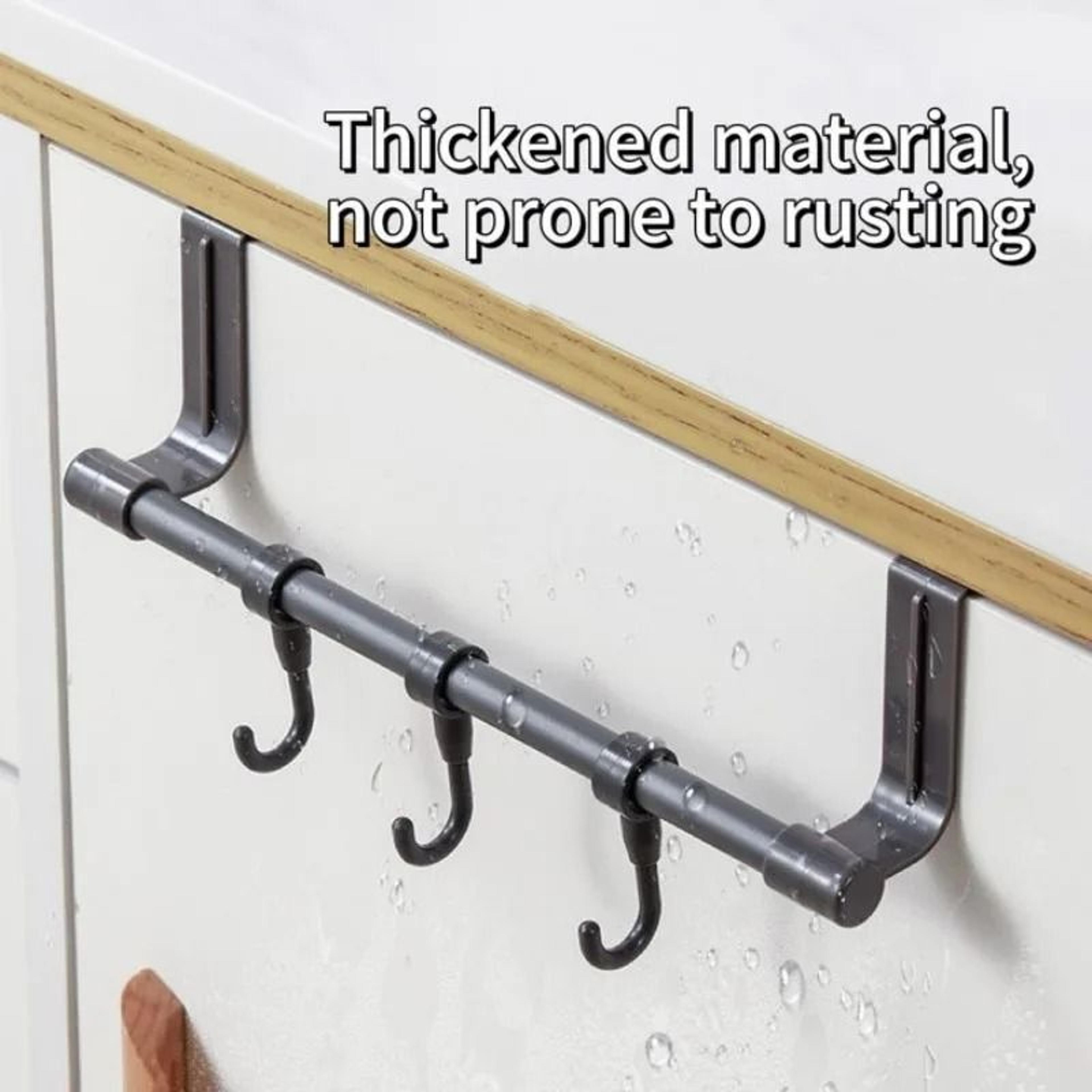OvertheDoor Stainless Steel Towel Bar And Cabinet Door Hanging Storage Organizer 3