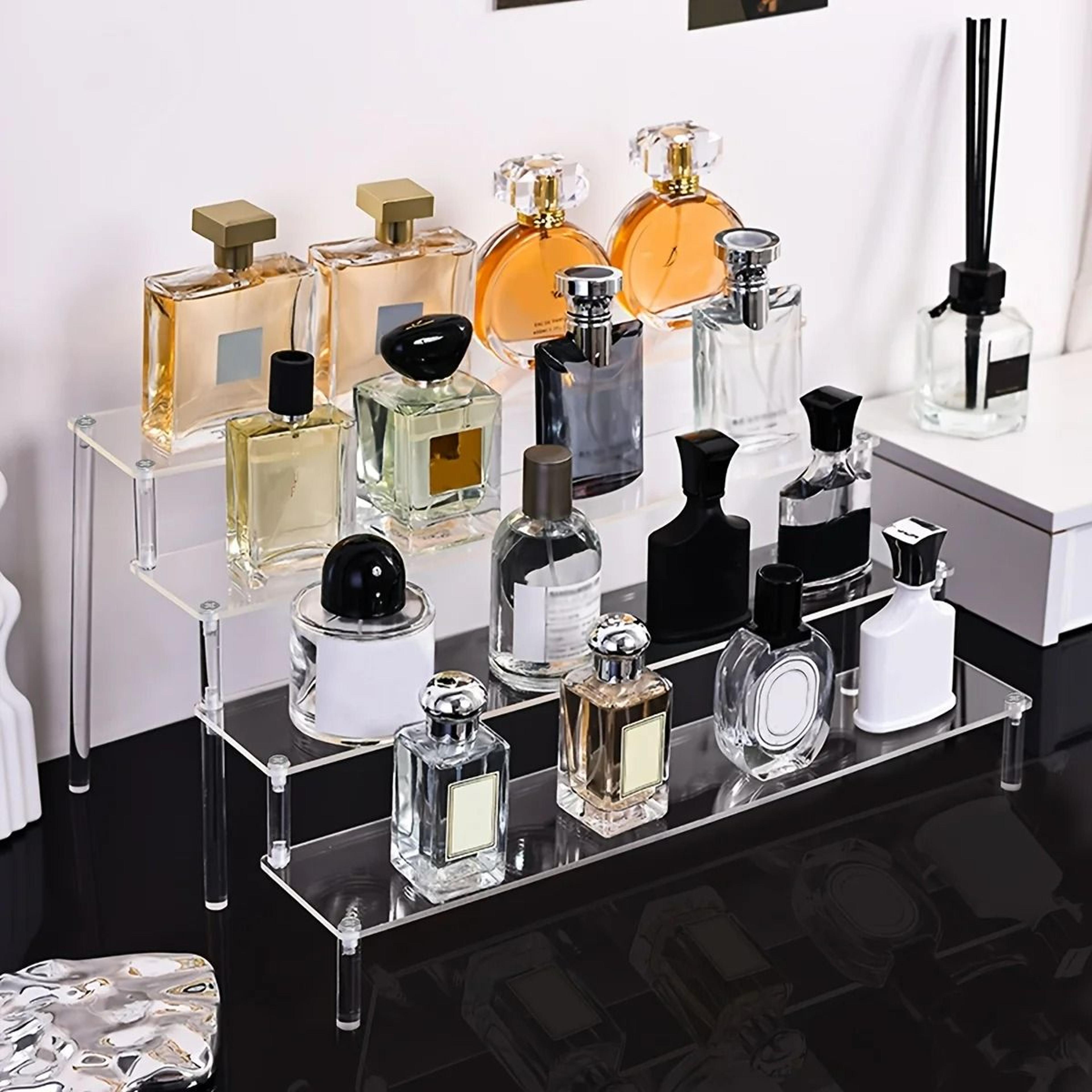 Premium MultiTier Acrylic Perfume Display Riser And Vanity Cosmetic Storage Rack 4