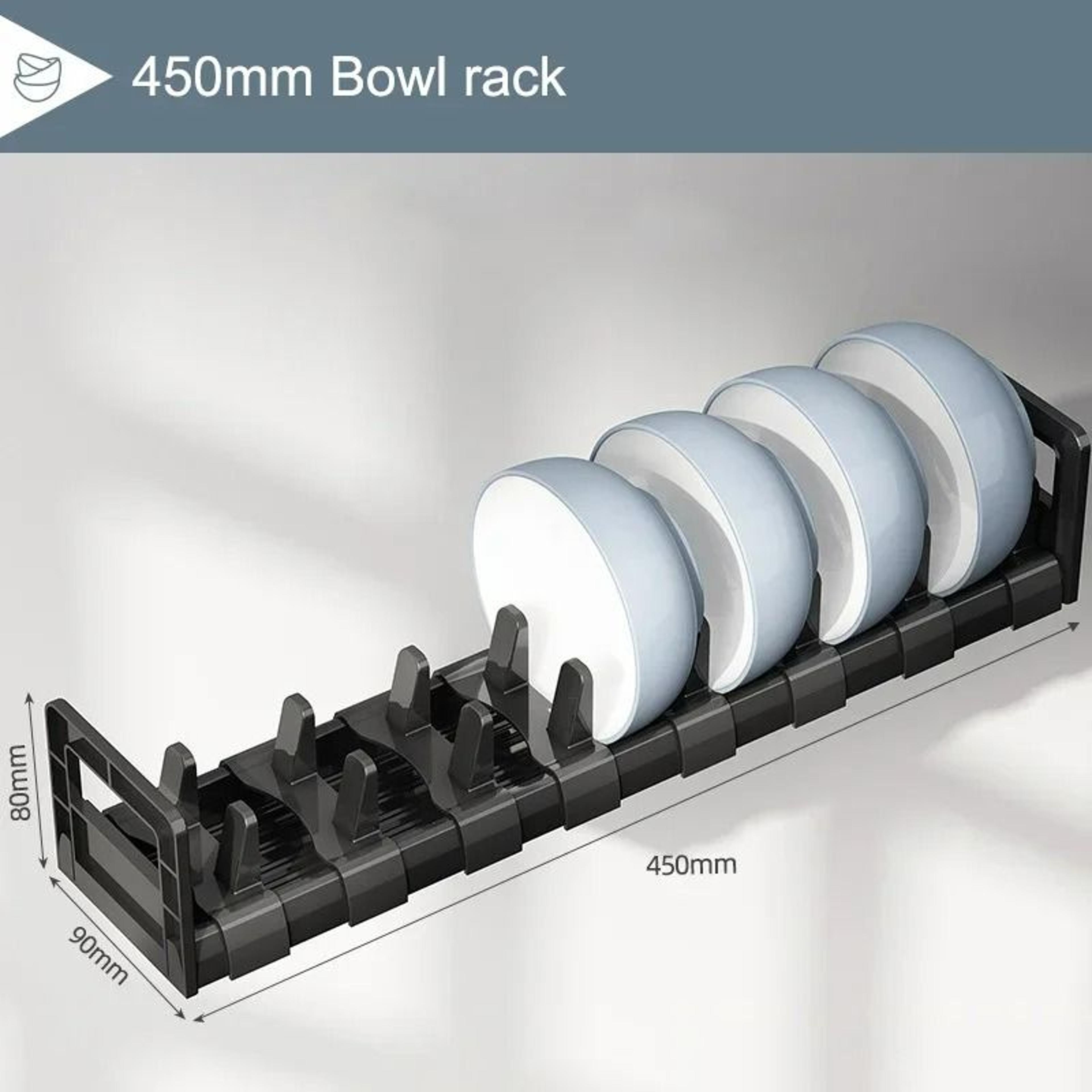 Adjustable UnderCabinet Bowl And Dish Storage Rack And Drawer Partition Tableware Drying Rack 7