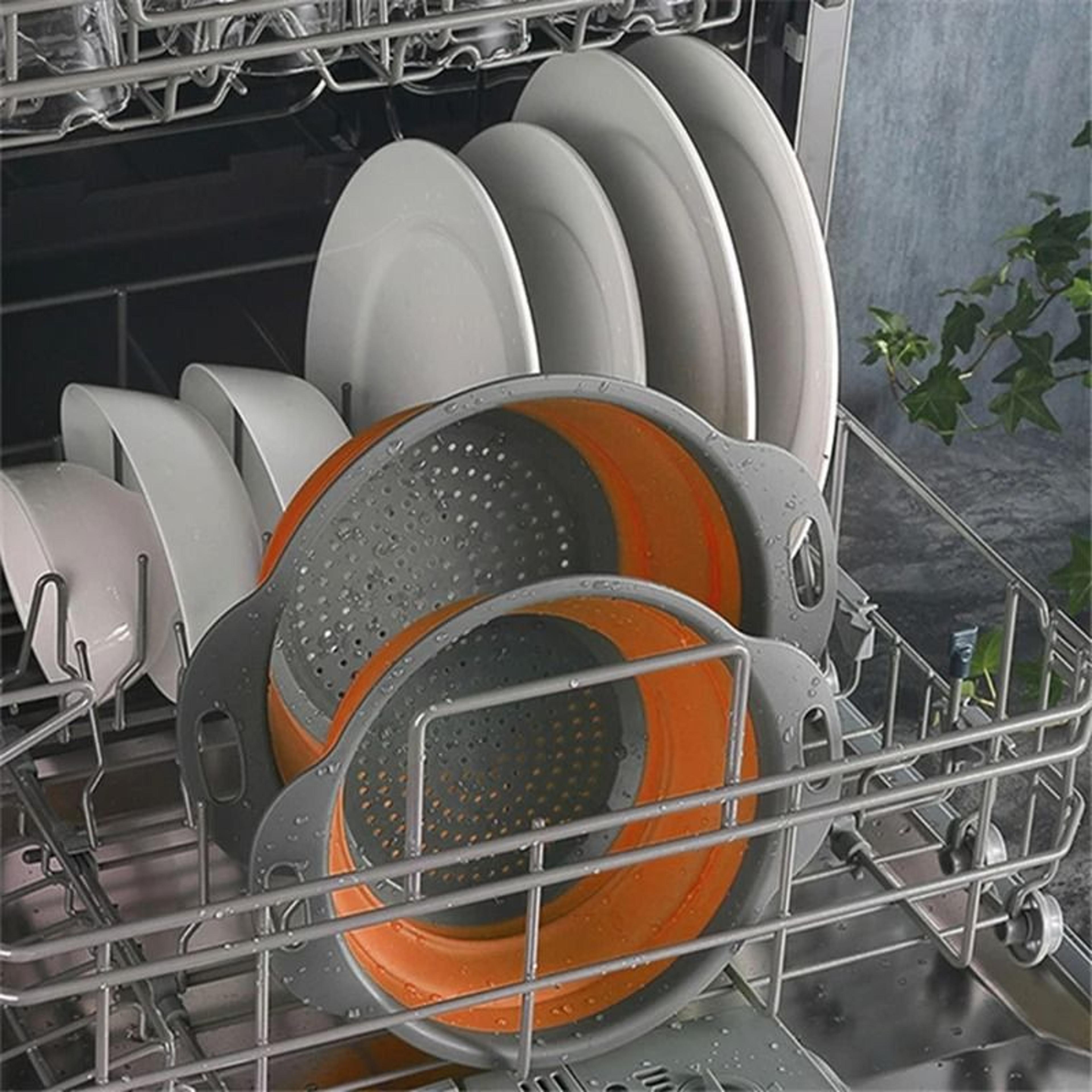 Collapsible Round Silicone Food Strainer Set 4