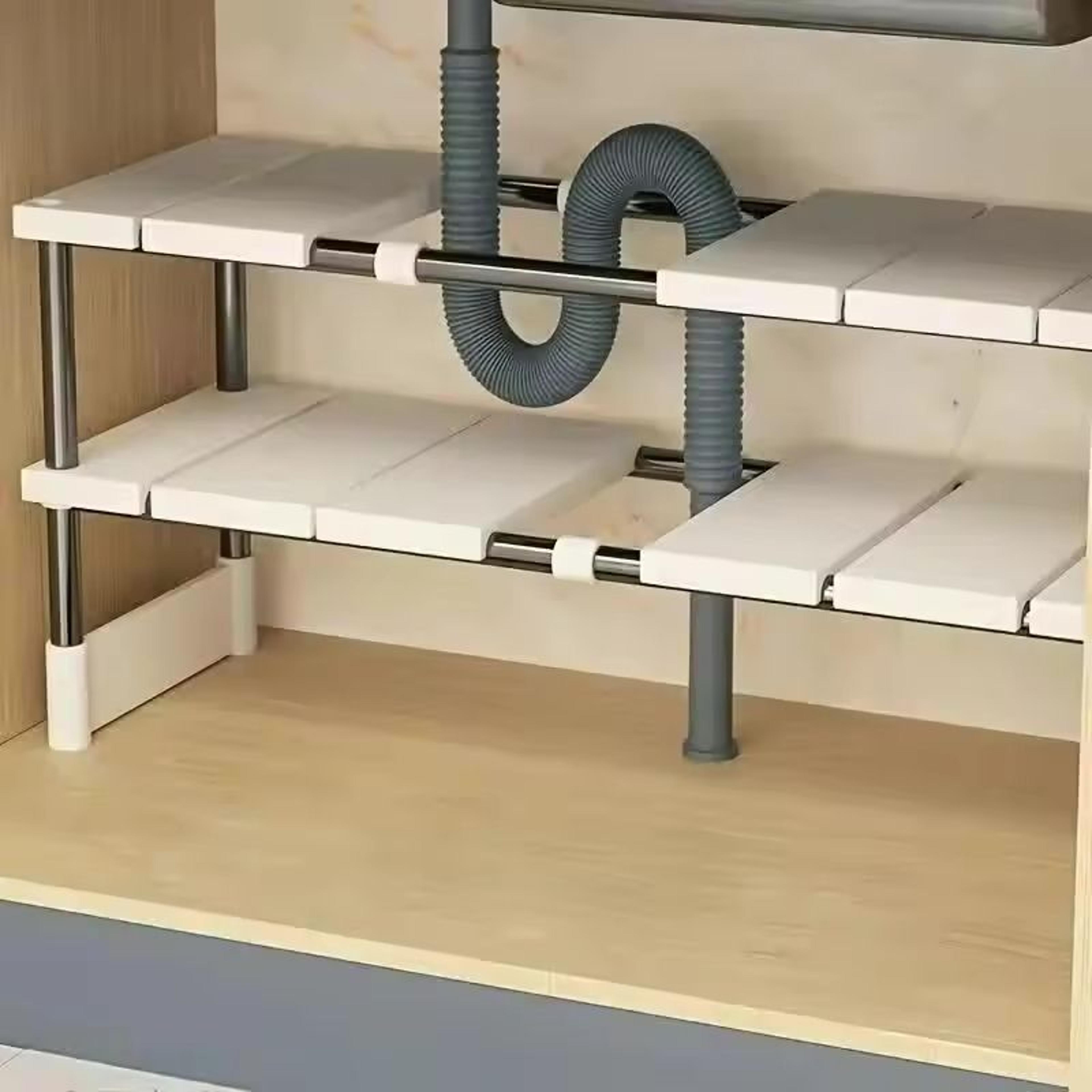 Adjustable UnderSink MultiLayer Storage Rack 6