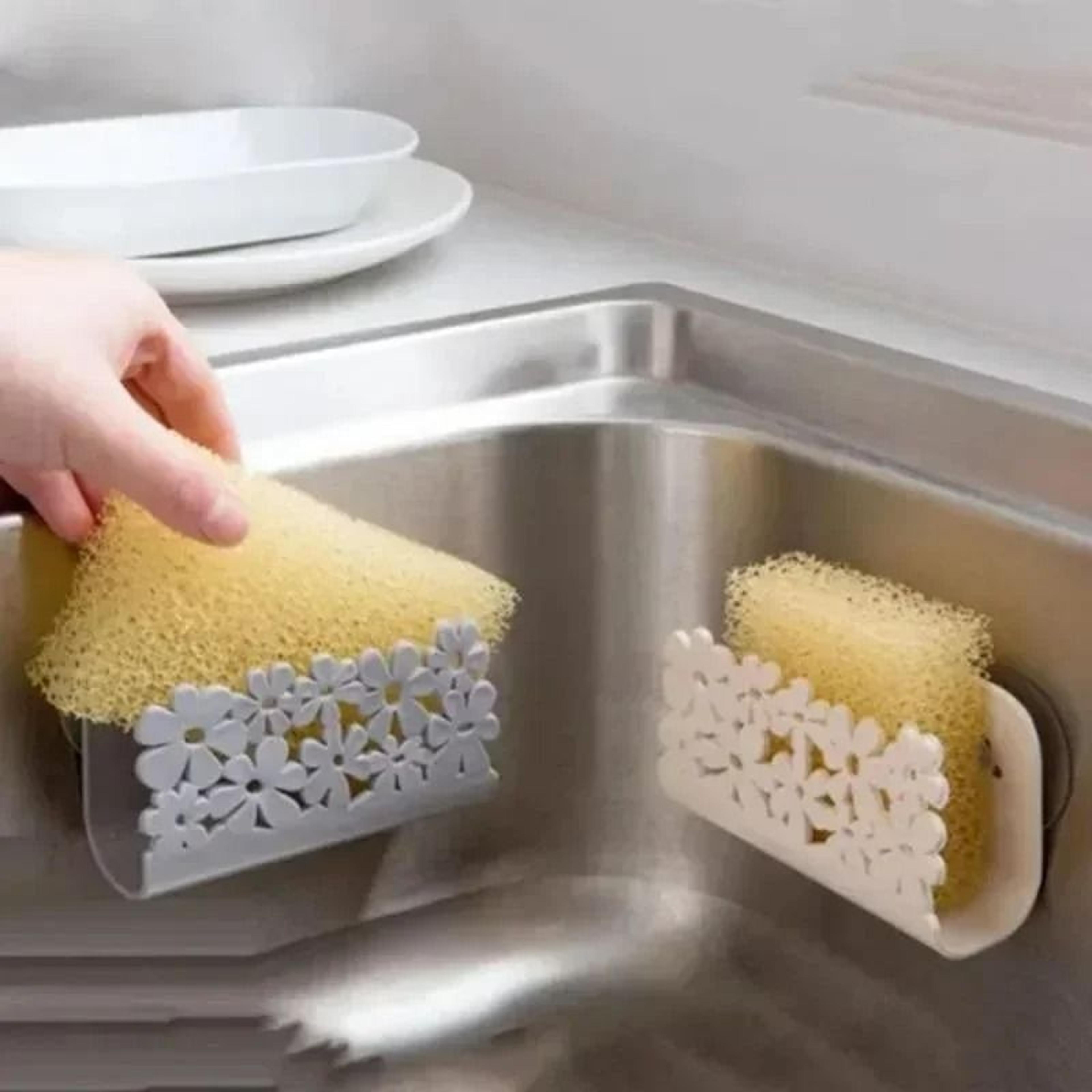 Suction Cup Sink Sponge Holder  Dishcloth Rack 6