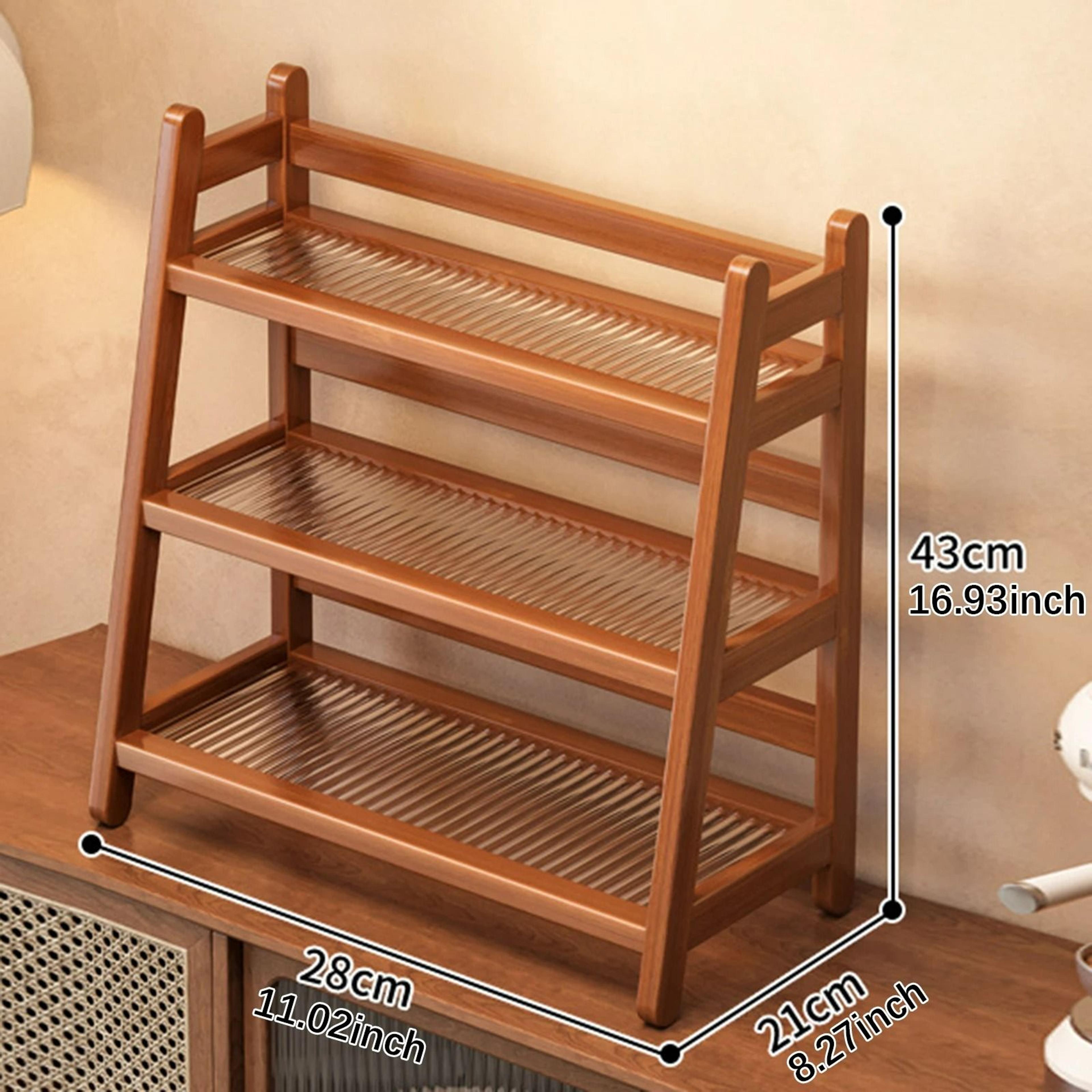 MultiTier Wooden Coffee Syrup  Mug Display Stand 6