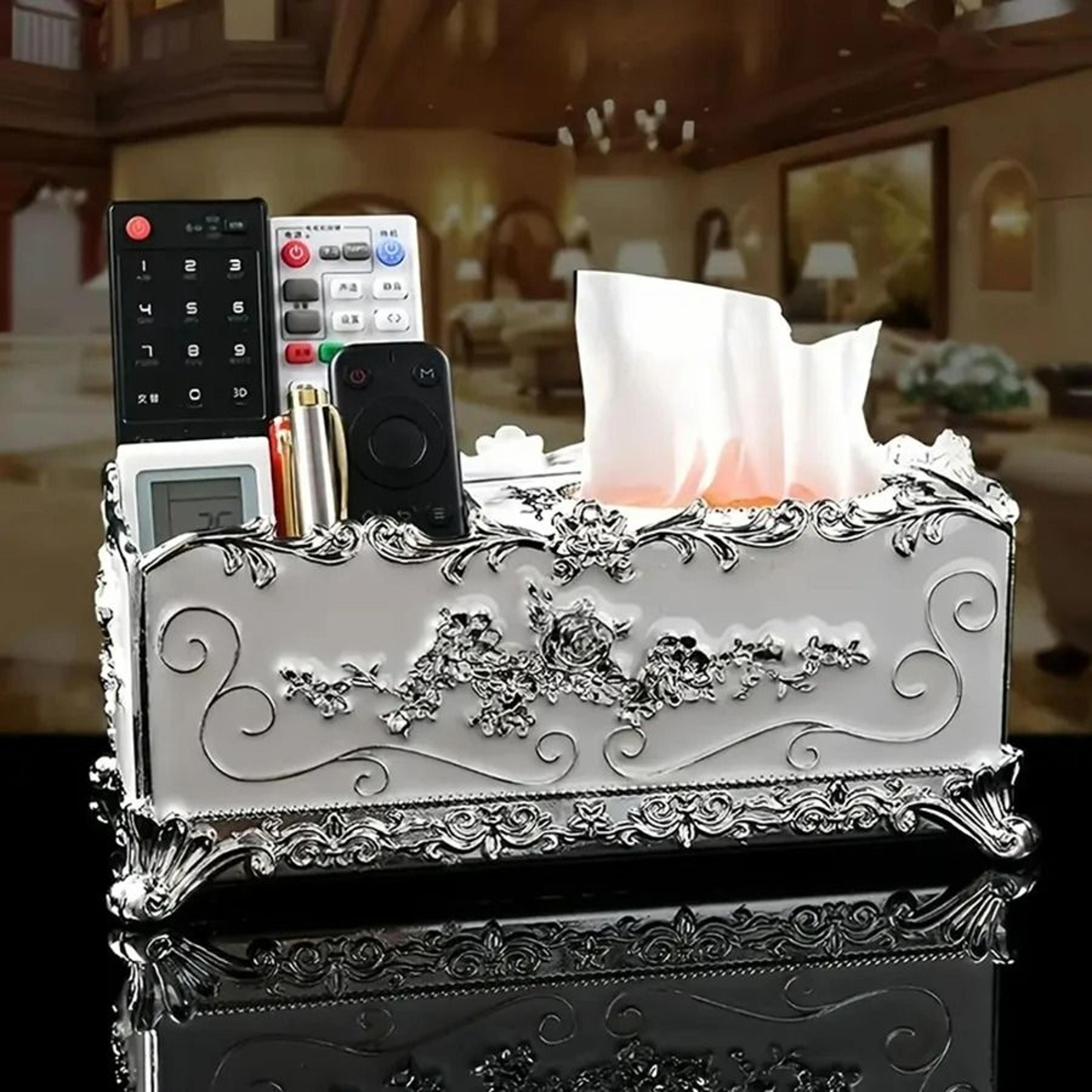 european style desktop tissue & remote control organizer