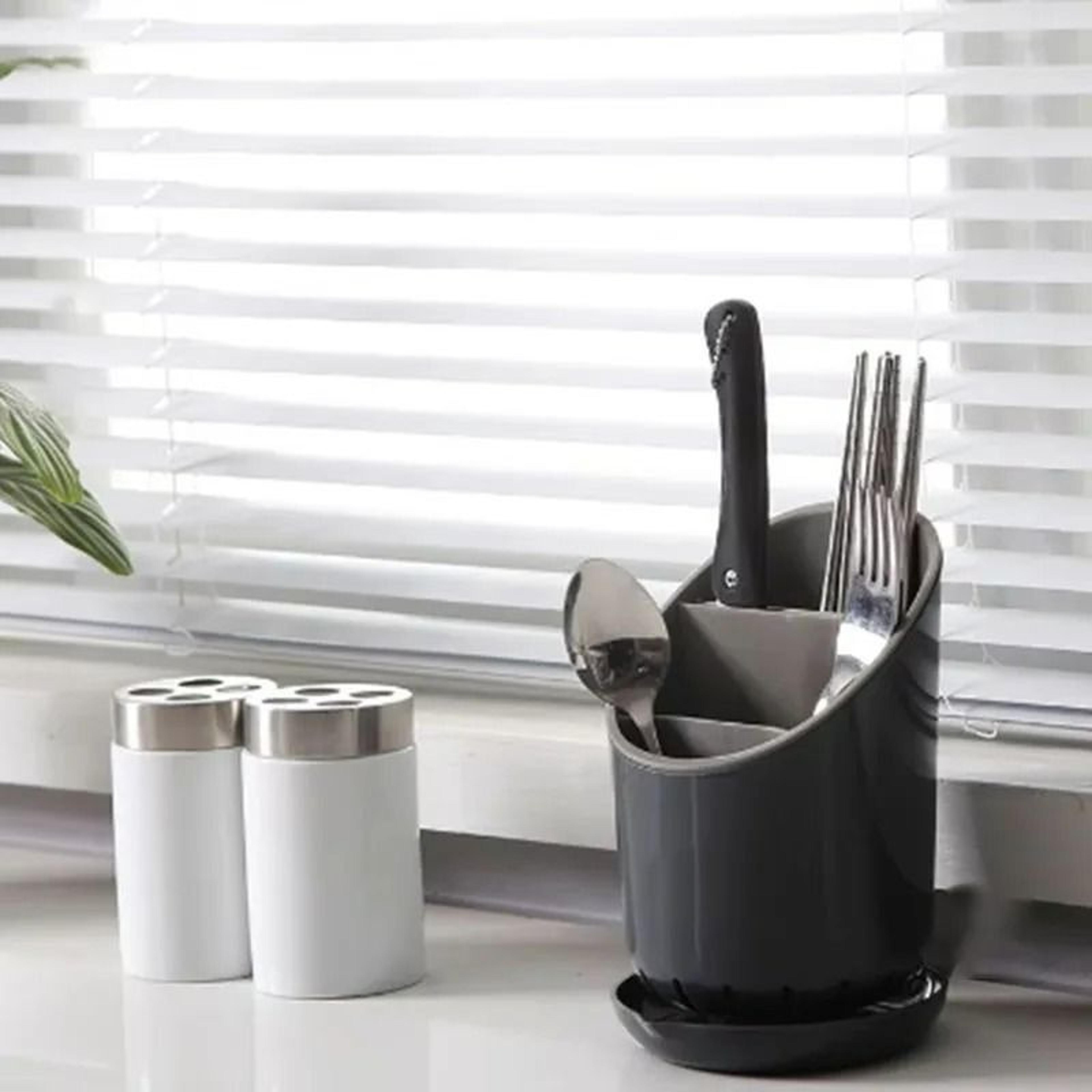 MultiZone Cutlery Draining Holder  Countertop Drying Caddy 5