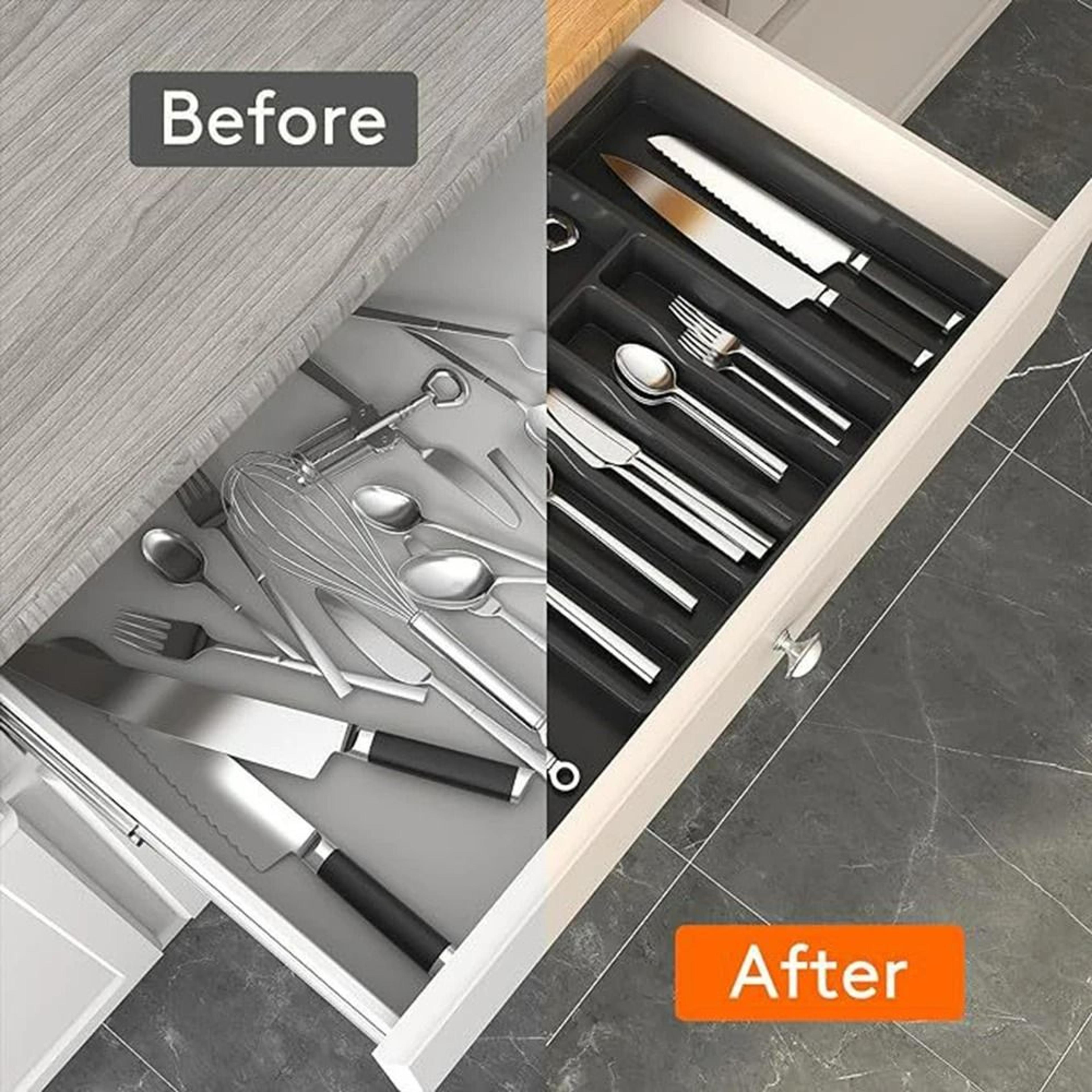 Adjustable Expandable Flatware Drawer Organizer 5