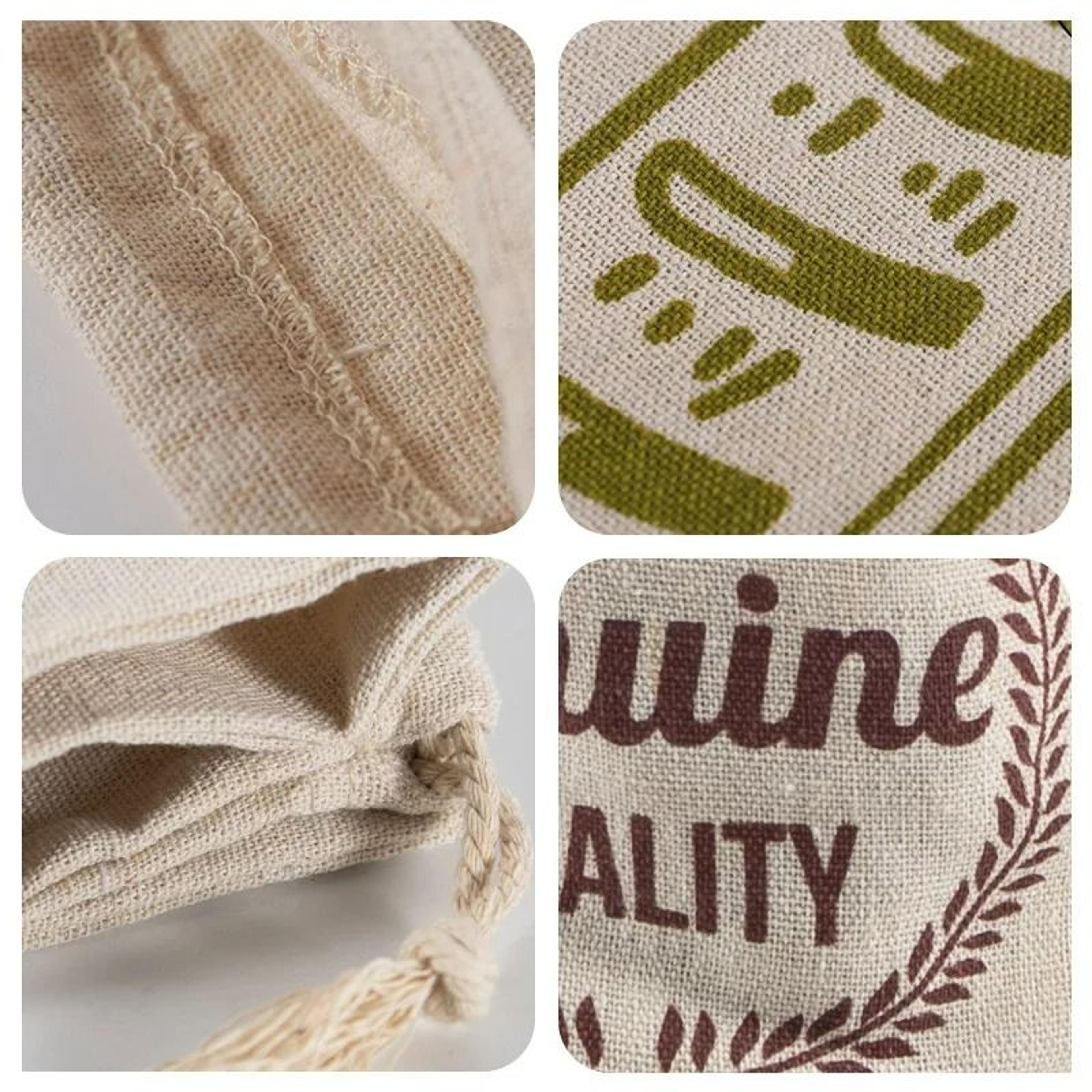 Reusable Linen Drawstring Bread Storage Bag 4