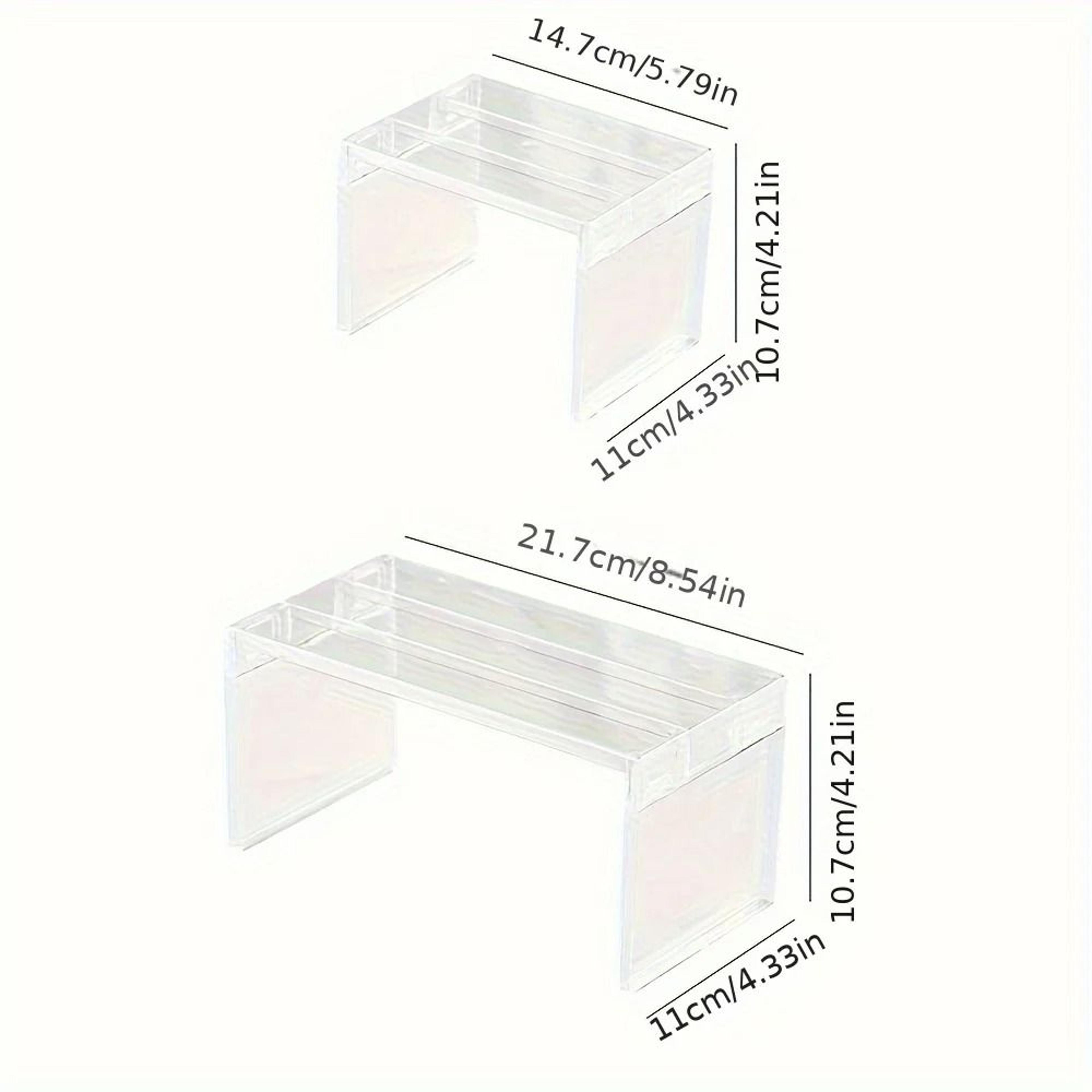 1Tier Acrylic Stackable Storage Shelf  Countertop Riser 5