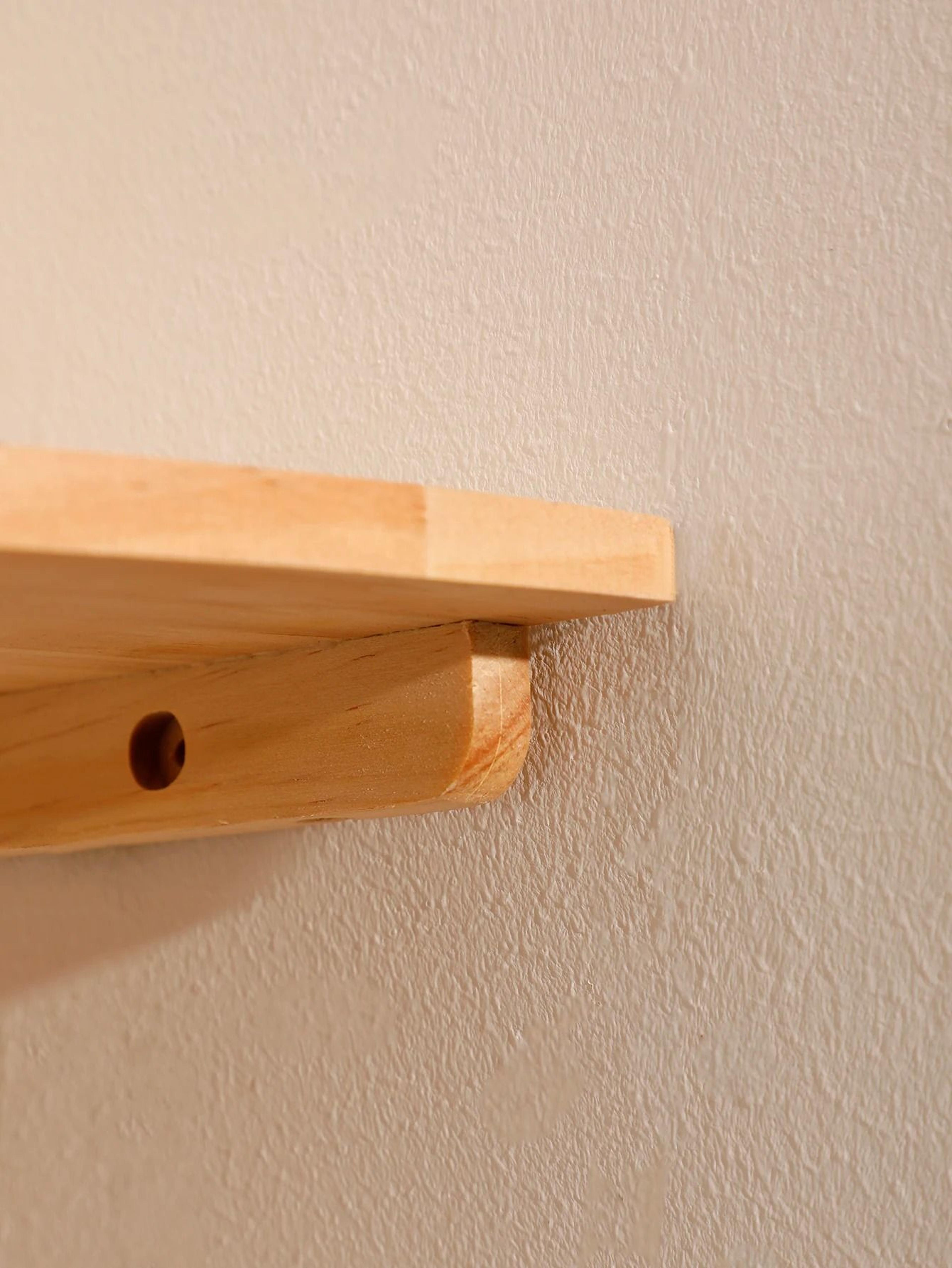 Scalloped Wooden Floating Corner Shelf Ledge 4