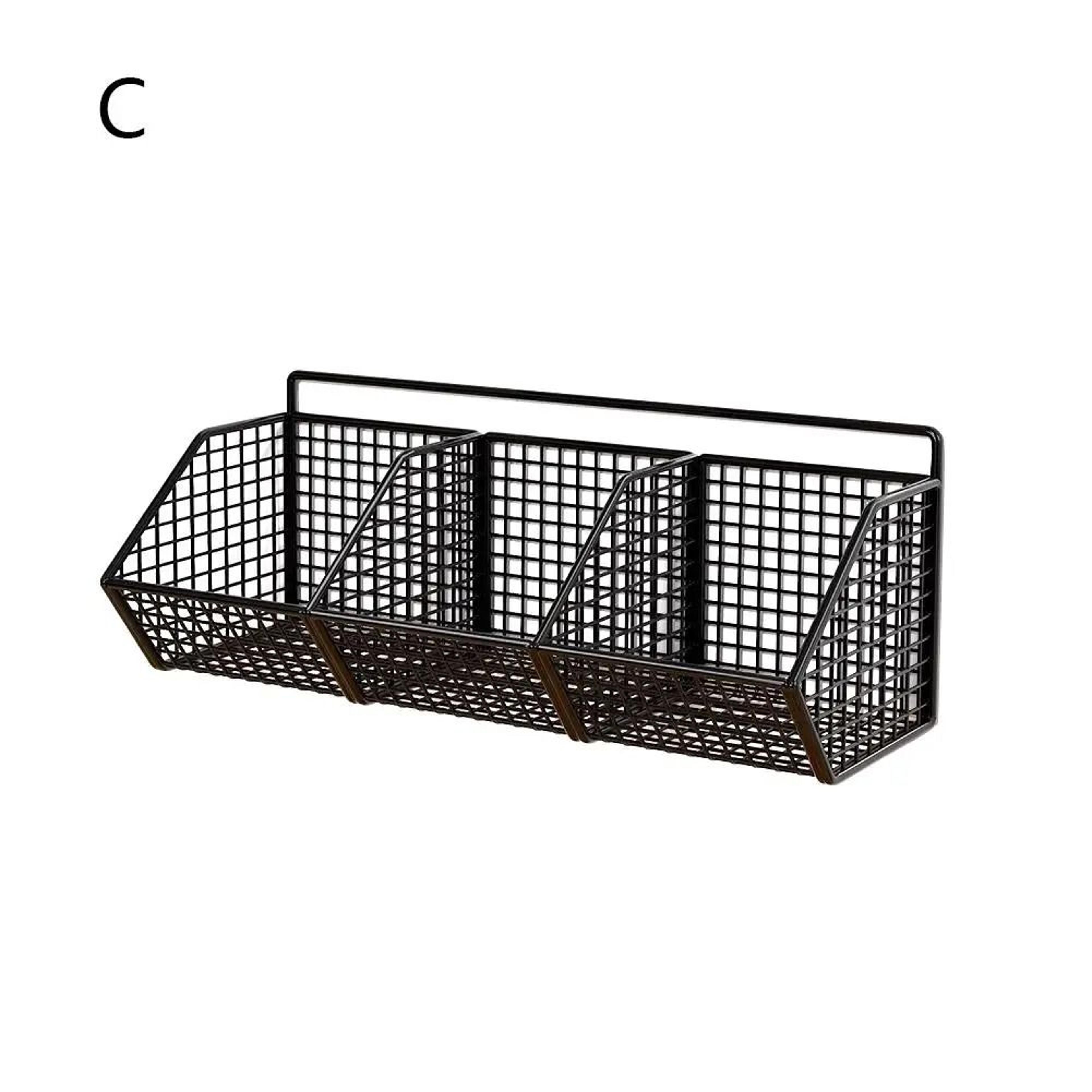 Wrought Iron Kitchen Wall Storage Basket 8