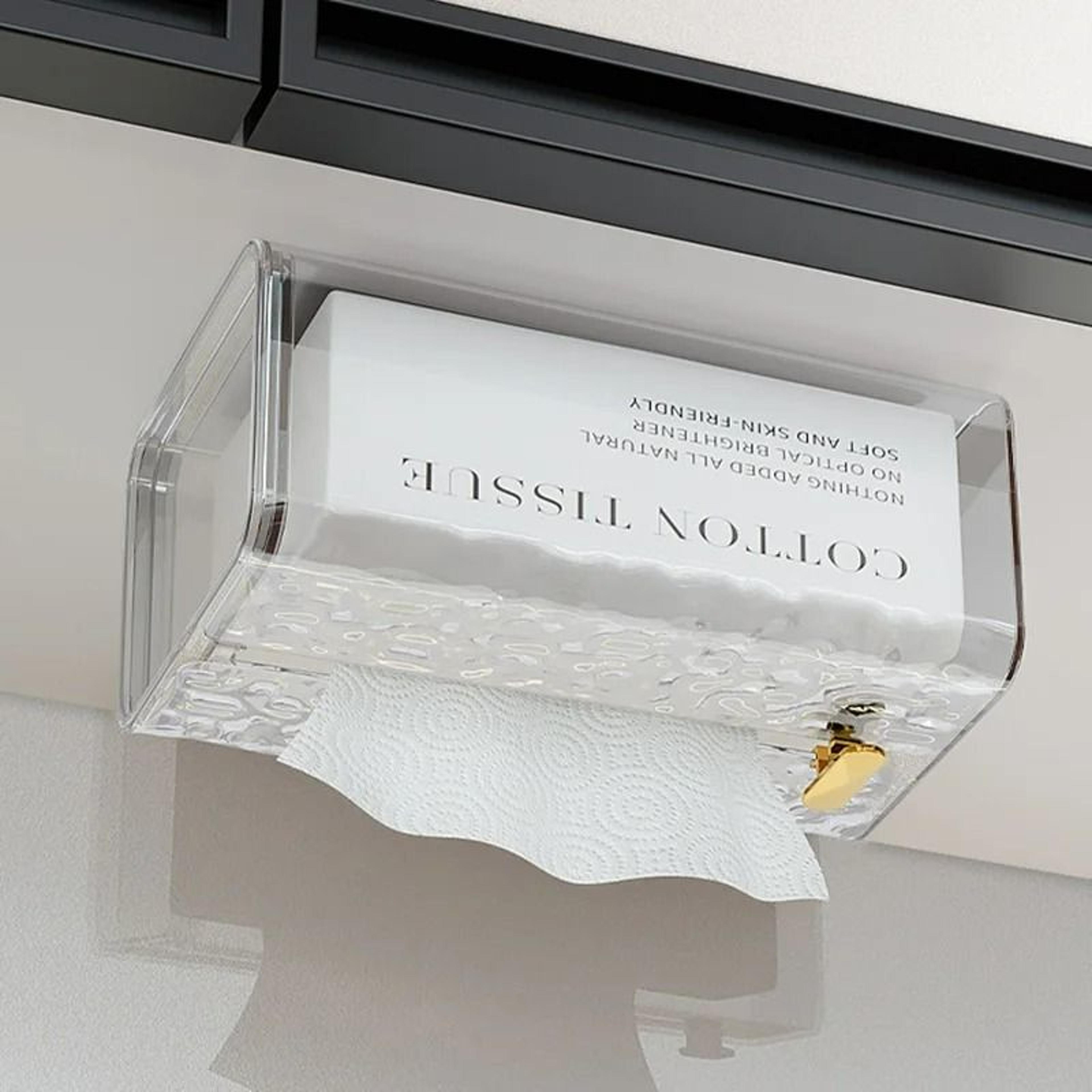 Transparent Wall Mounted Tissue Storage Box 4