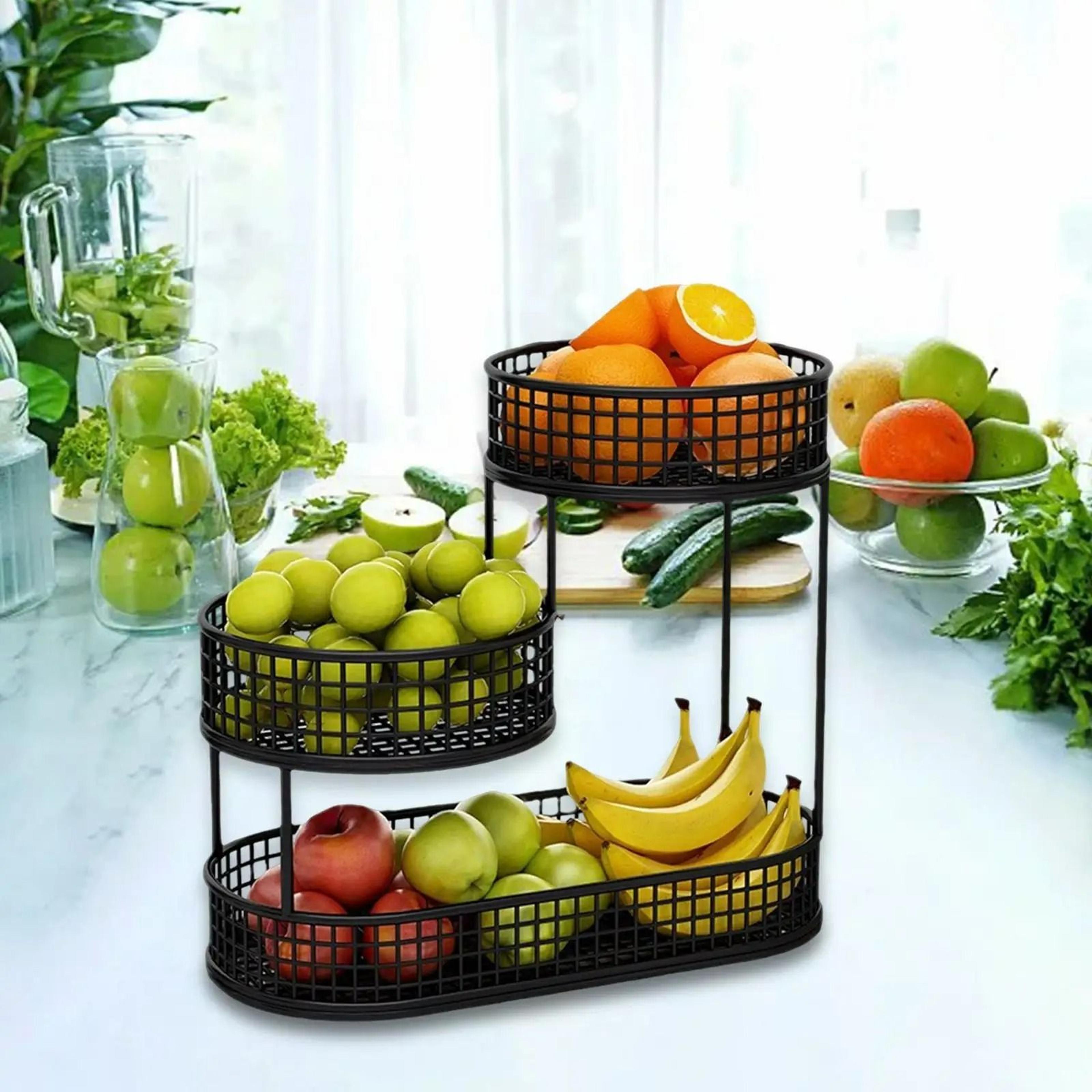 Geometric Wire Kitchen Storage Basket And Counter Serving Tray 6