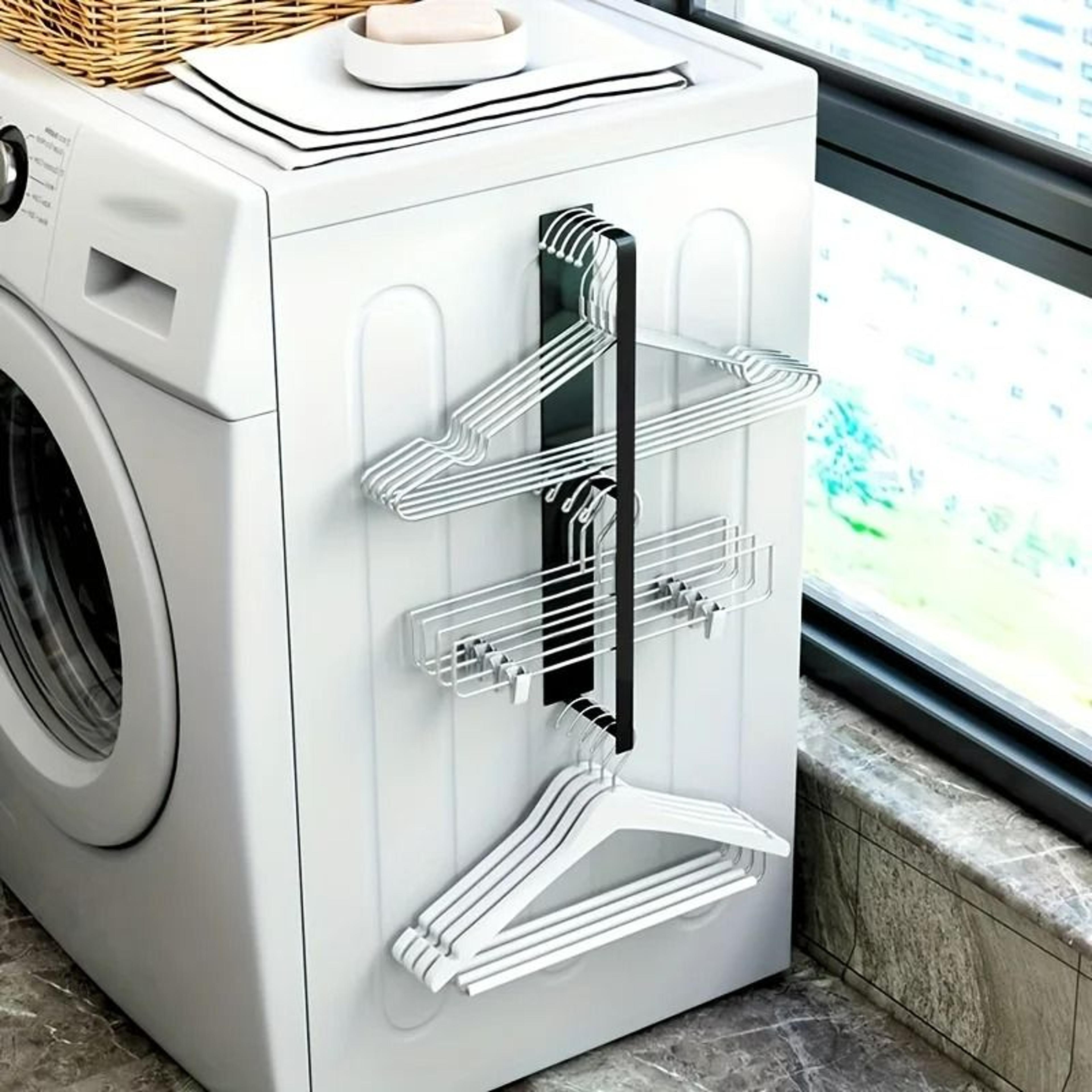 Magnetic Side SpaceSaving Hanger And Towel Storage Organizer 0