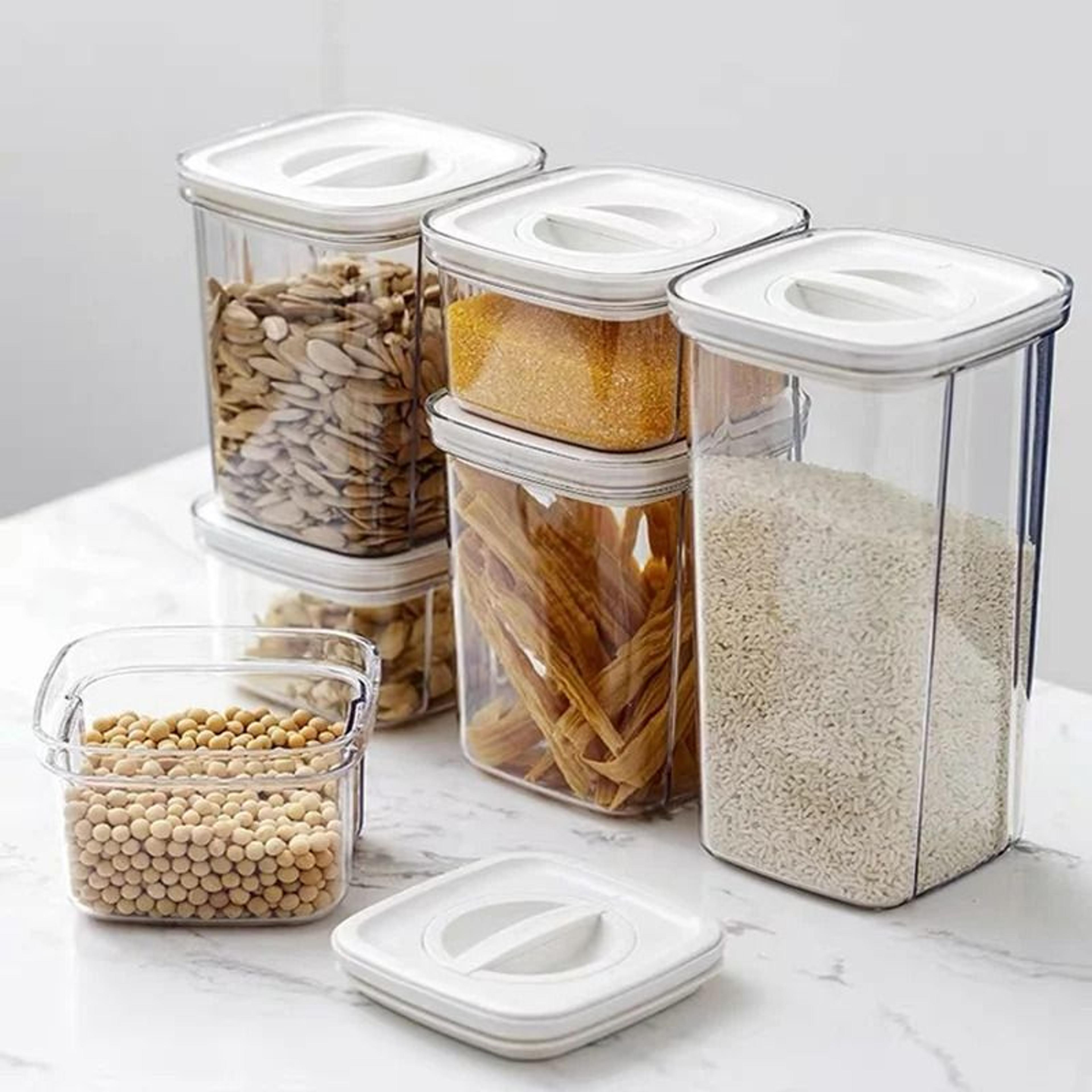 Stackable Airtight Kitchen Storage Canisters  MoistureProof Pantry Organization Jars 1