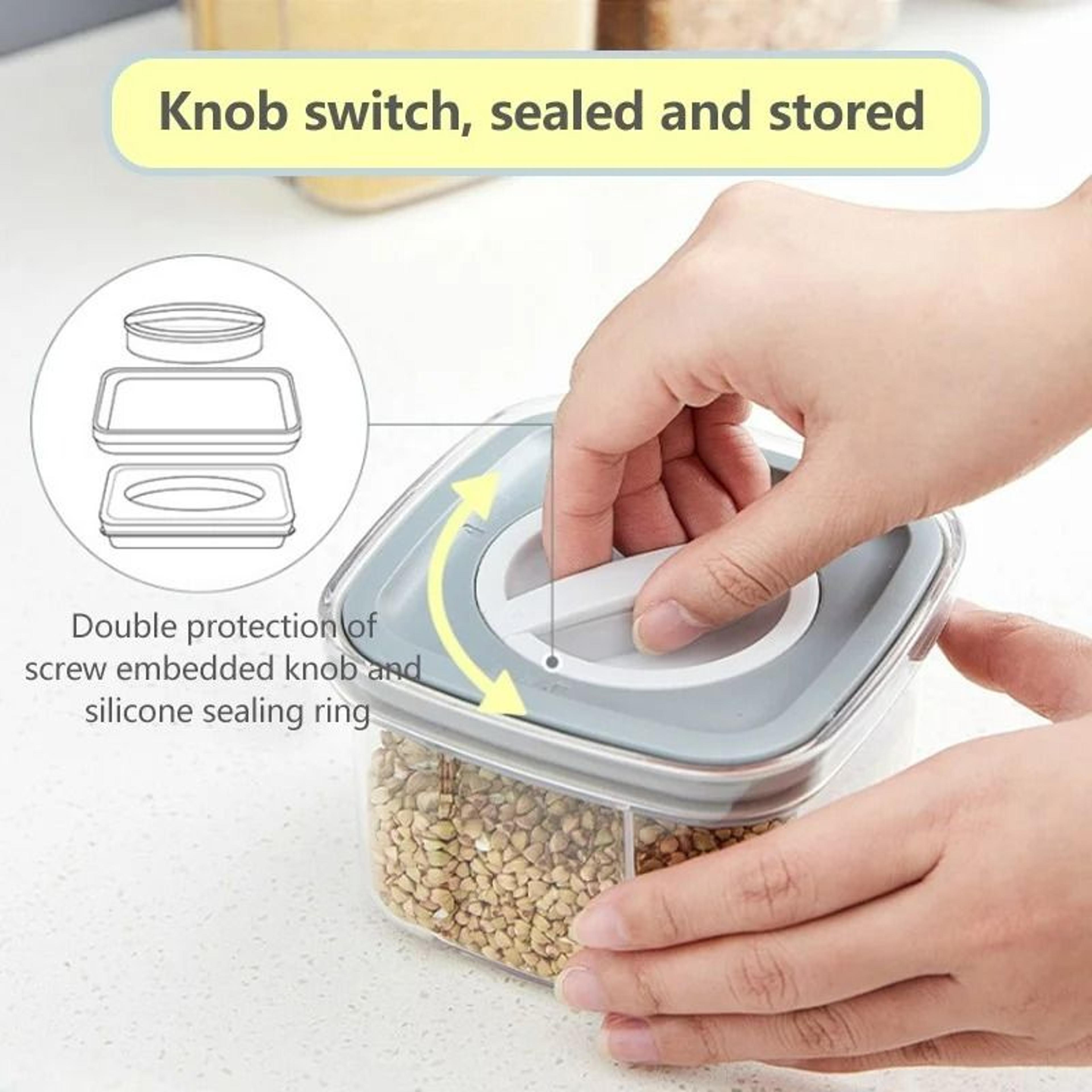 Stackable Airtight Kitchen Storage Canisters  MoistureProof Pantry Organization Jars 3