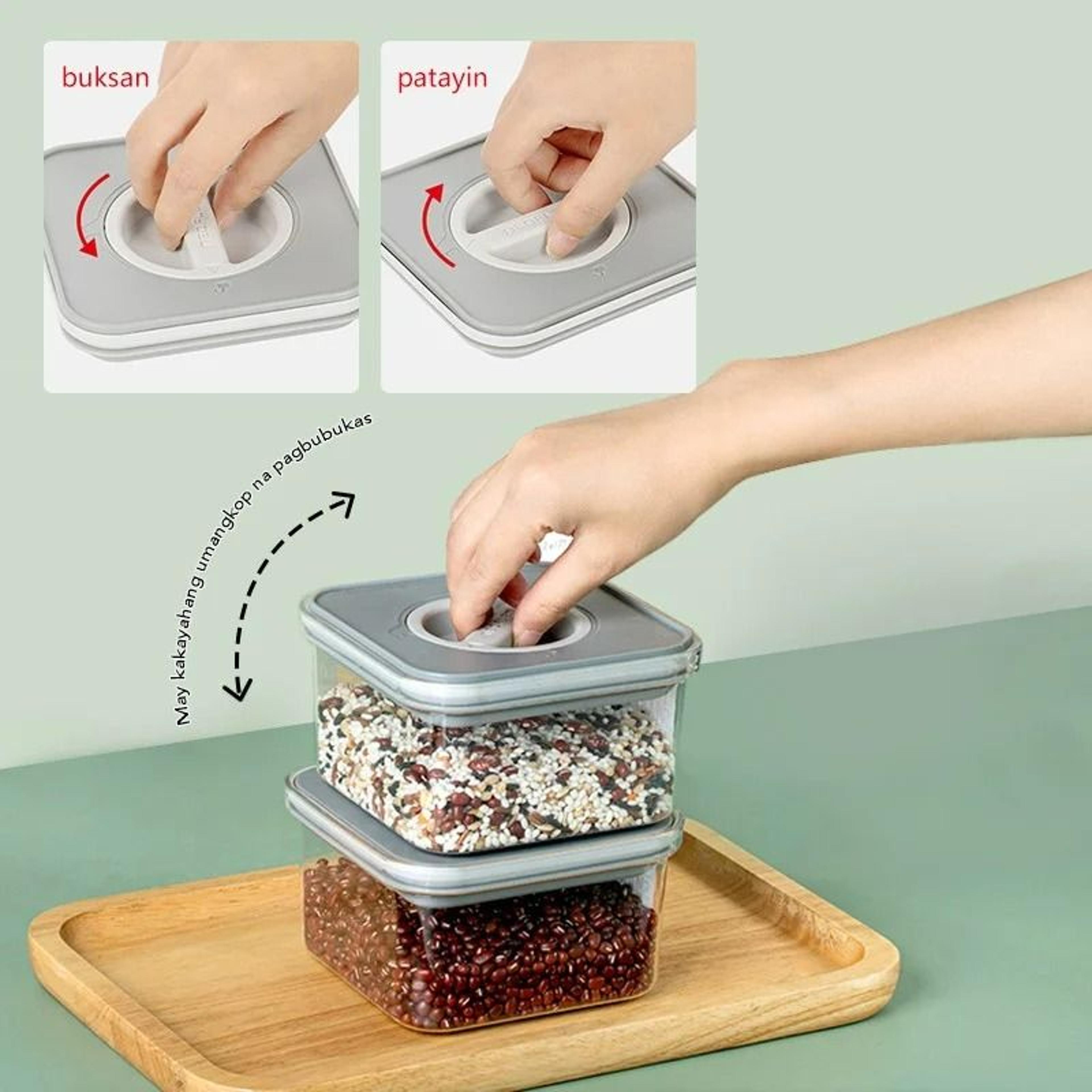 Stackable Airtight Kitchen Storage Canisters  MoistureProof Pantry Organization Jars 4