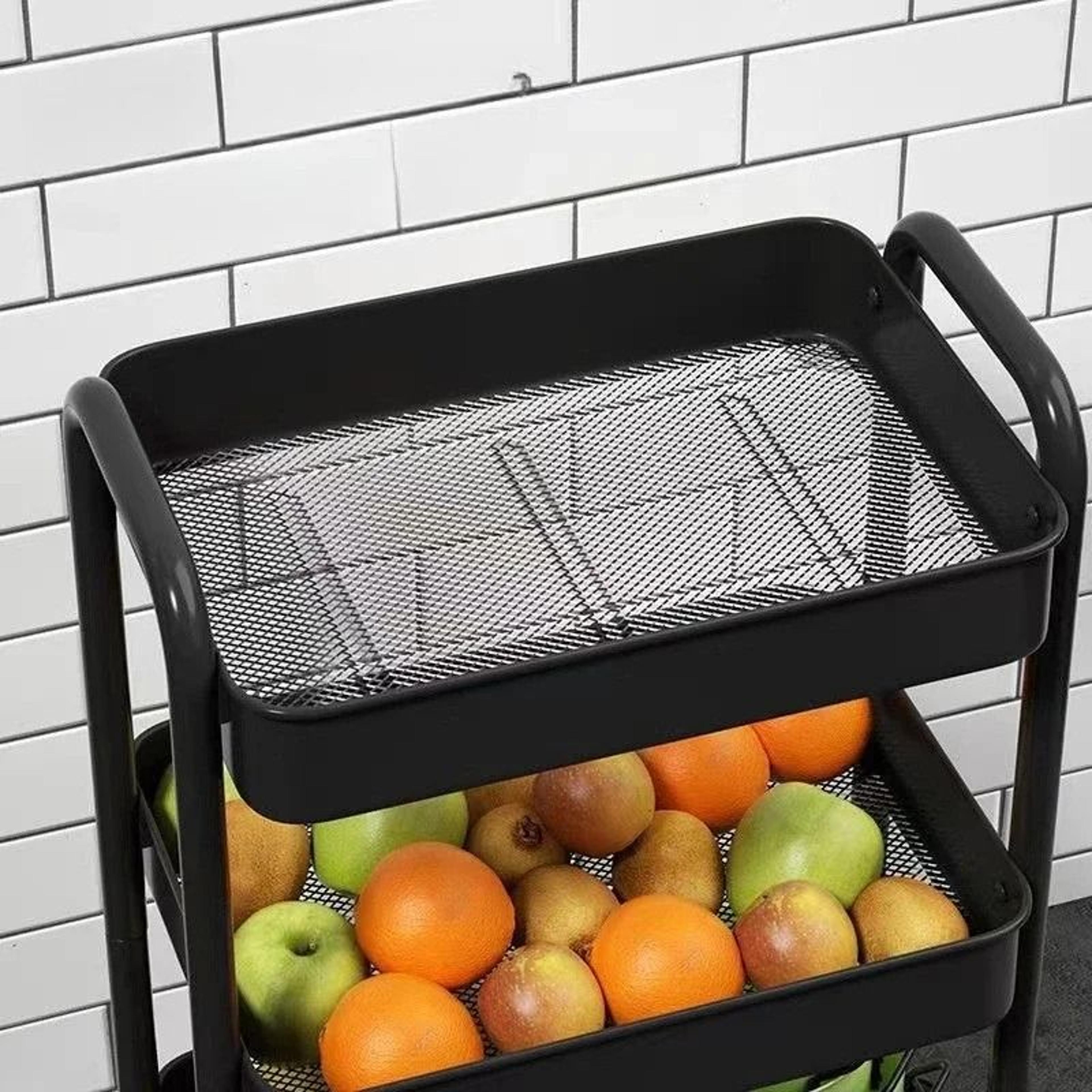 5Tier Rolling Storage Cart  Slim FloorStanding Utility Organizer With Wheels 1