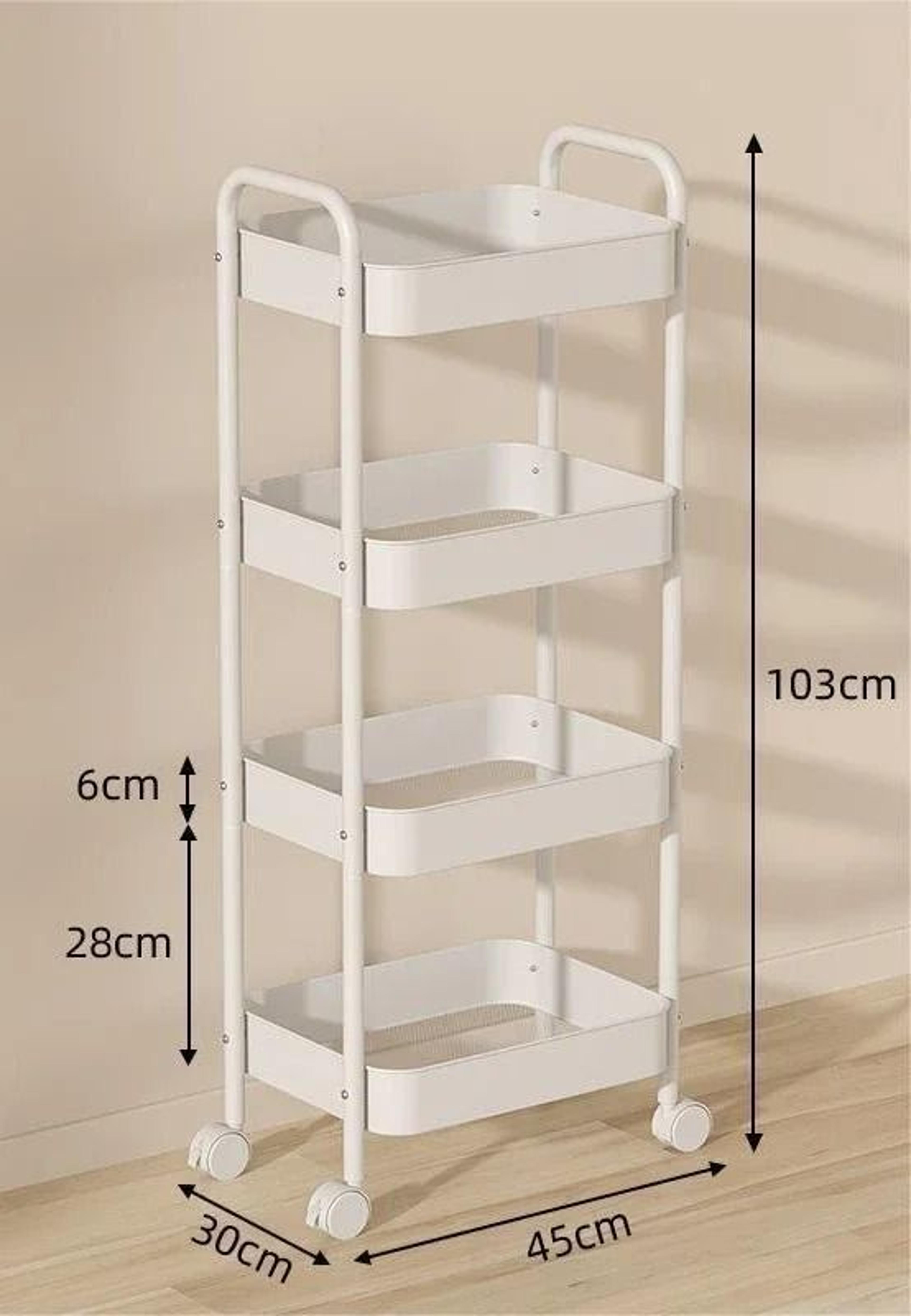 5Tier Rolling Storage Cart  Slim FloorStanding Utility Organizer With Wheels 11